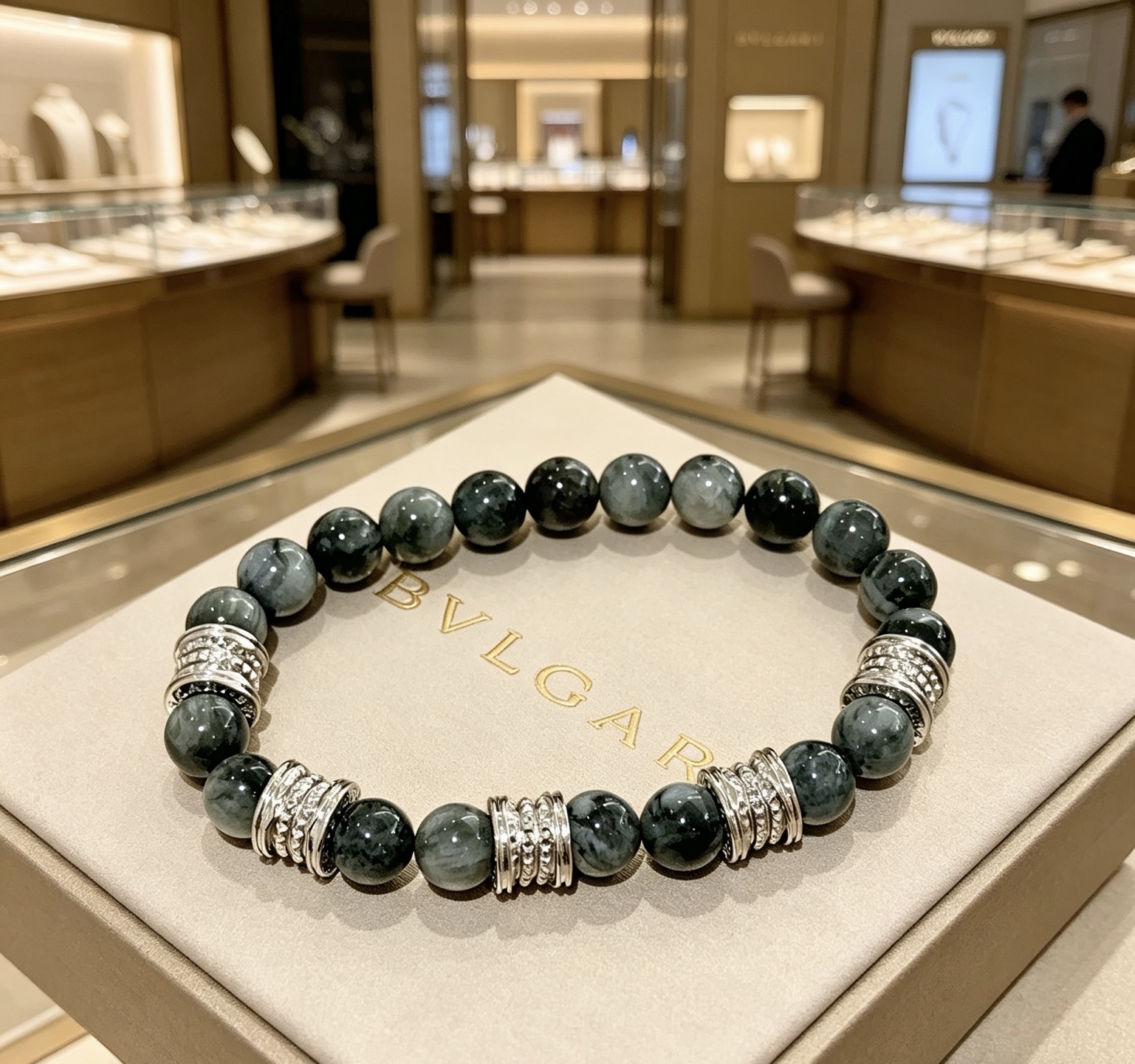 Bvlgari 宝格丽手链V金材质 BVLGARI宝格丽 DIVAS‘ DREAM 系列 天然石手链品相完美
