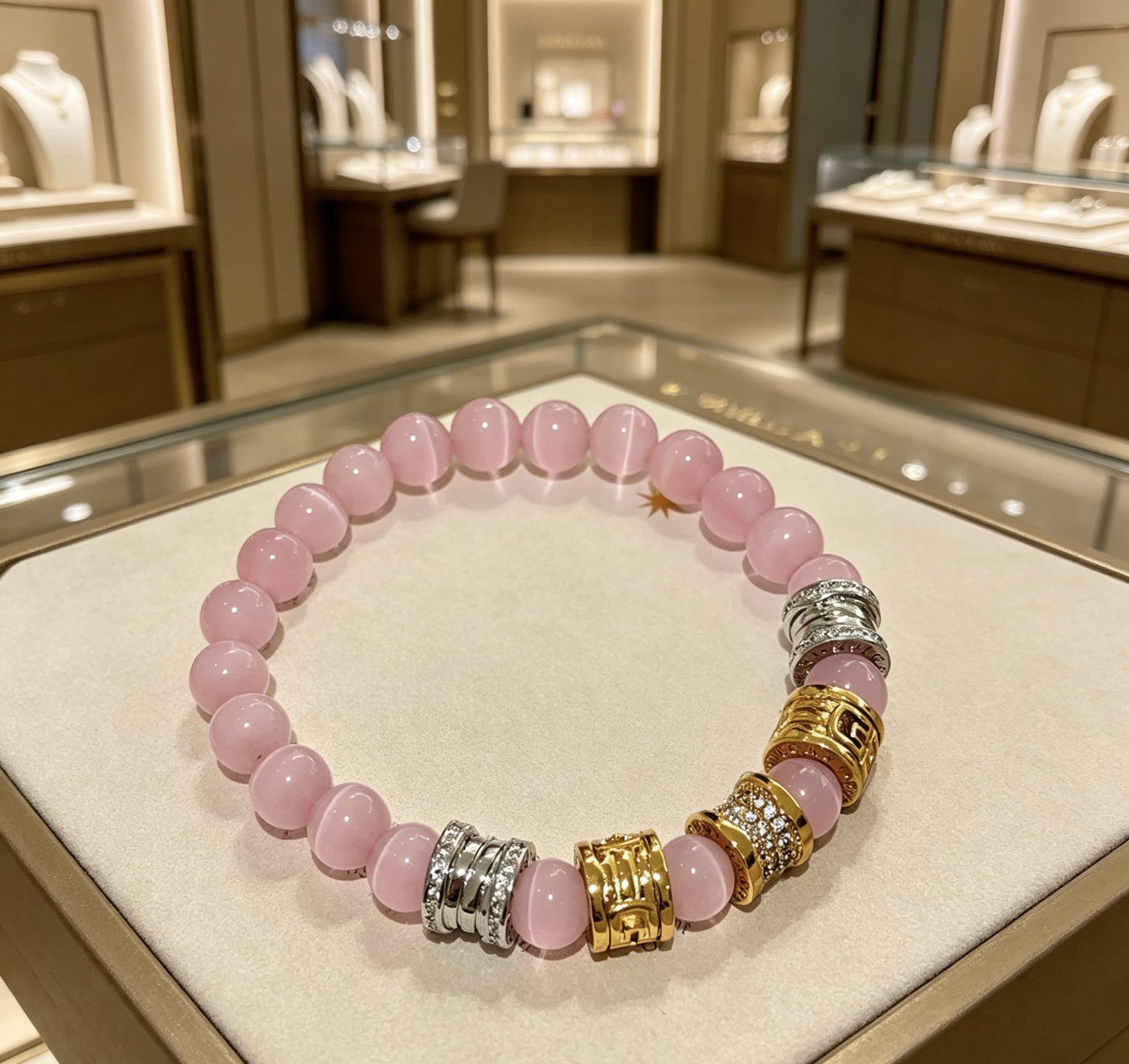 Bvlgari 宝格丽手链V金材质 BVLGARI宝格丽 DIVAS‘ DREAM 系列 天然猫眼石手链品相完美