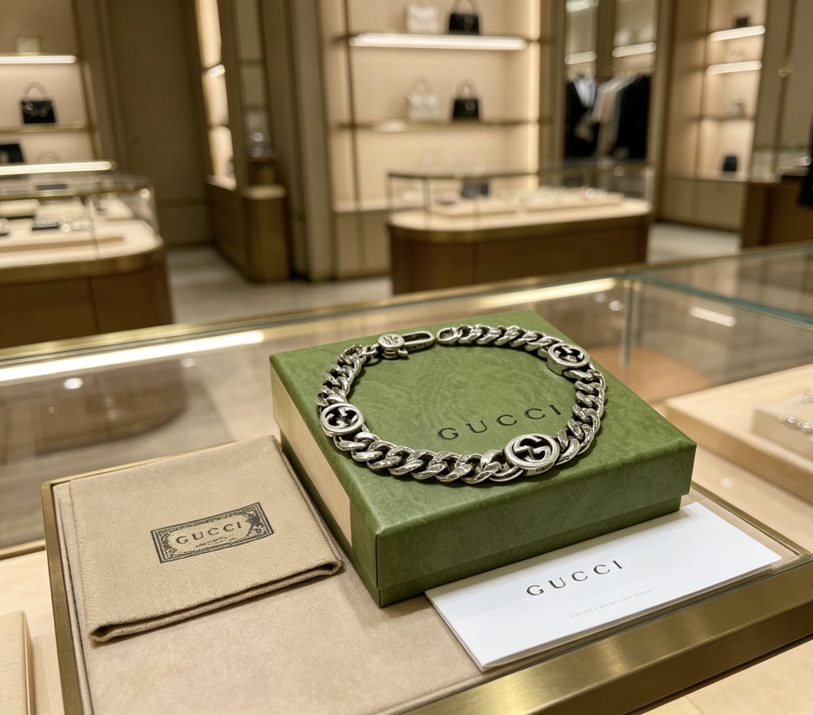 Gucci 最新出炉土豪版手链 认准细节链身闪沙效果
