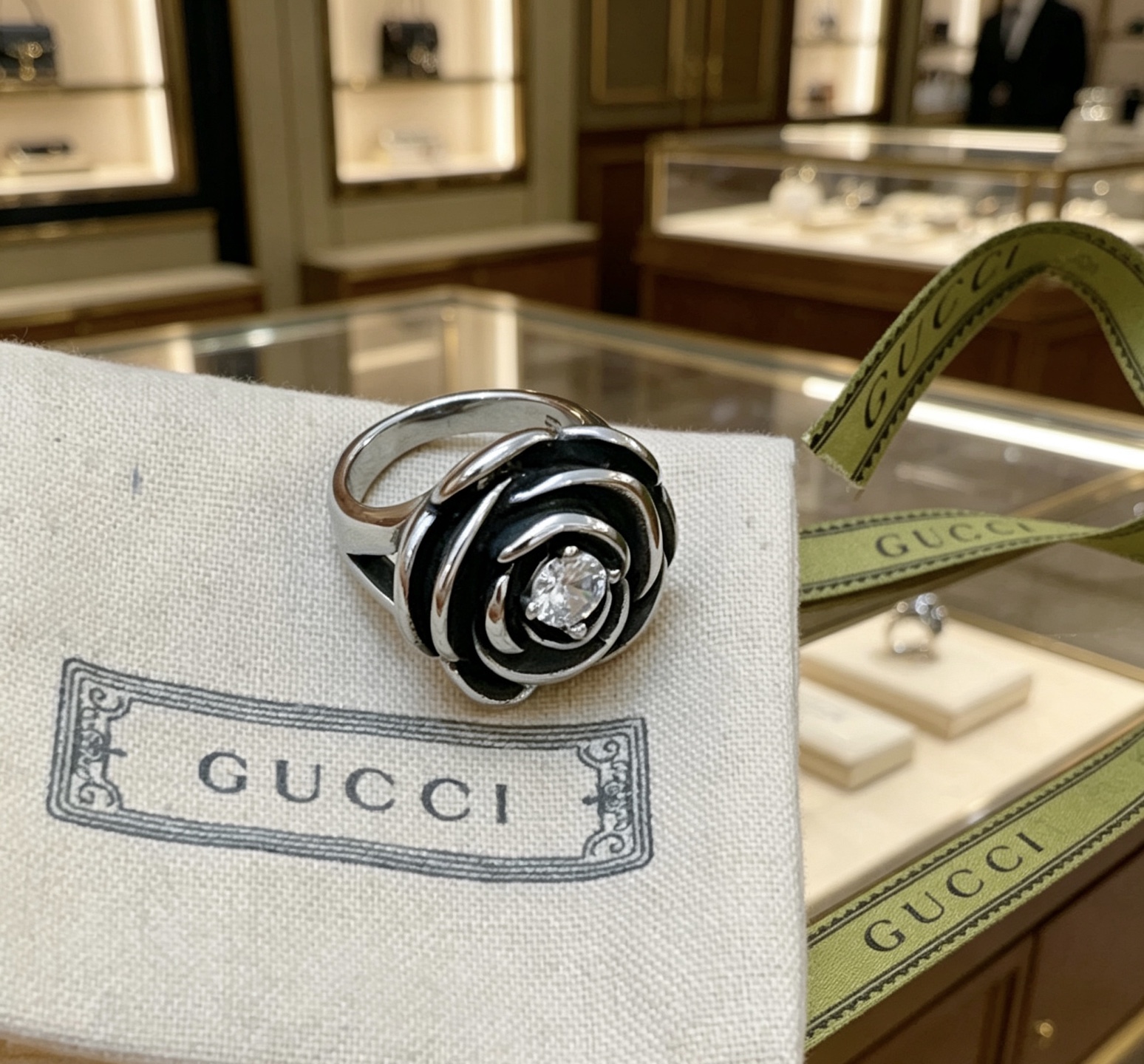 Gucci 𝐆𝐮𝐜𝐜𝐢古驰戒指最新款式档次更高 Anger Forest系列双G纯手工制作工艺 古驰戒指