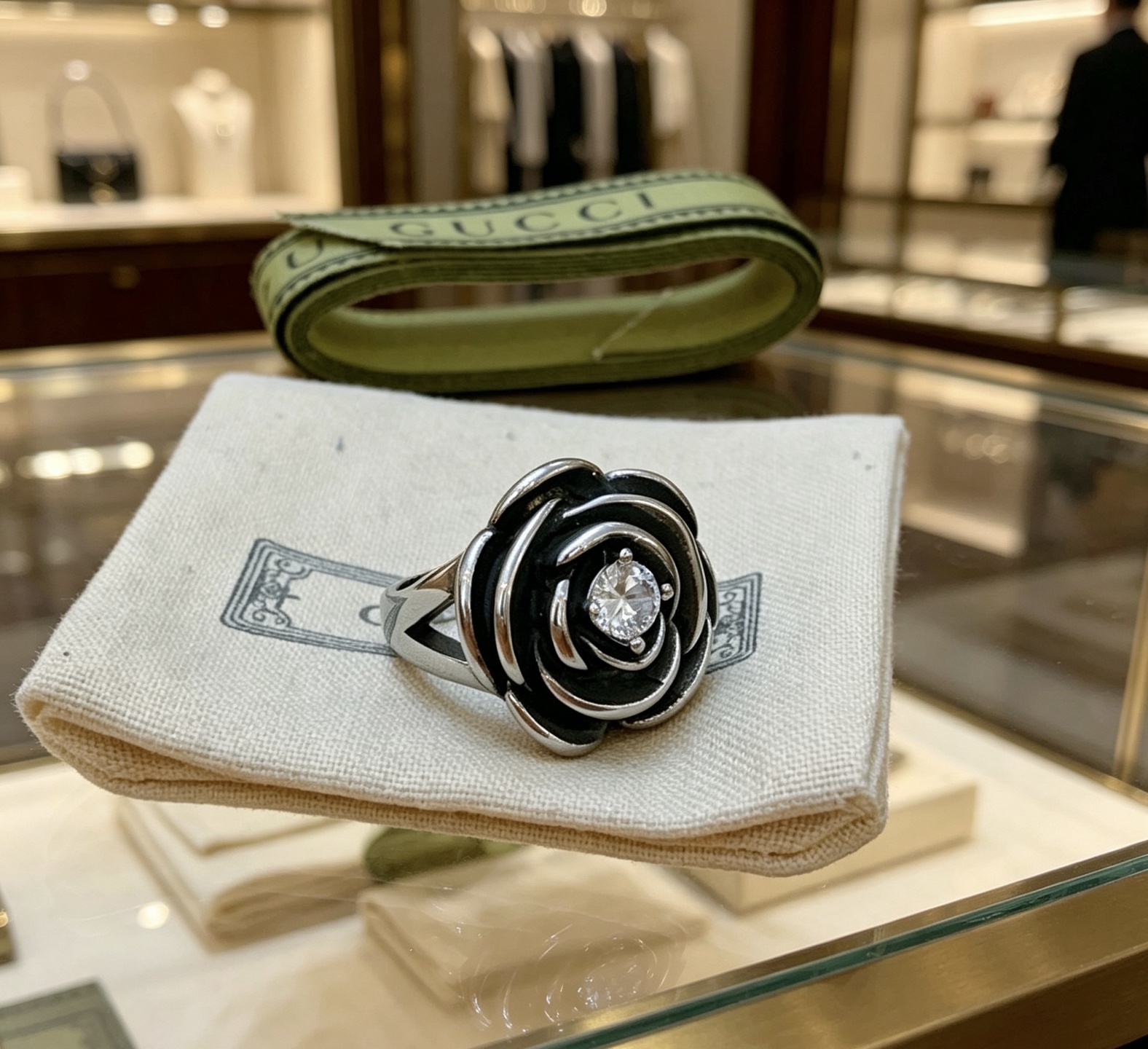 Gucci 𝐆𝐮𝐜𝐜𝐢古驰戒指最新款式档次更高 Anger Forest系列双G纯手工制作工艺 古驰戒指