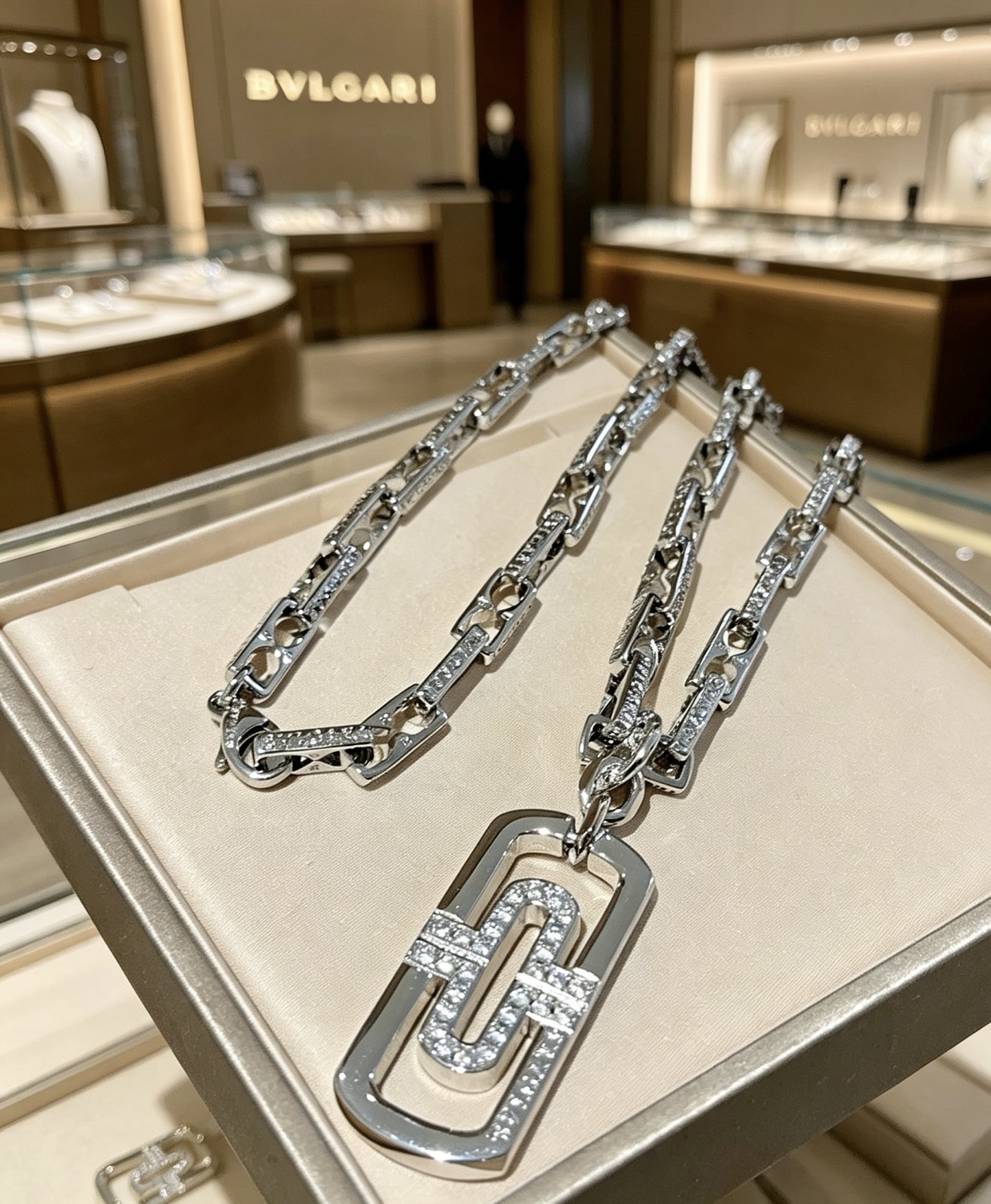 Bvlgari 宝格丽项链V金材质 BVLGARI宝格丽 DIVAS‘ DREAM 系列 品相完美