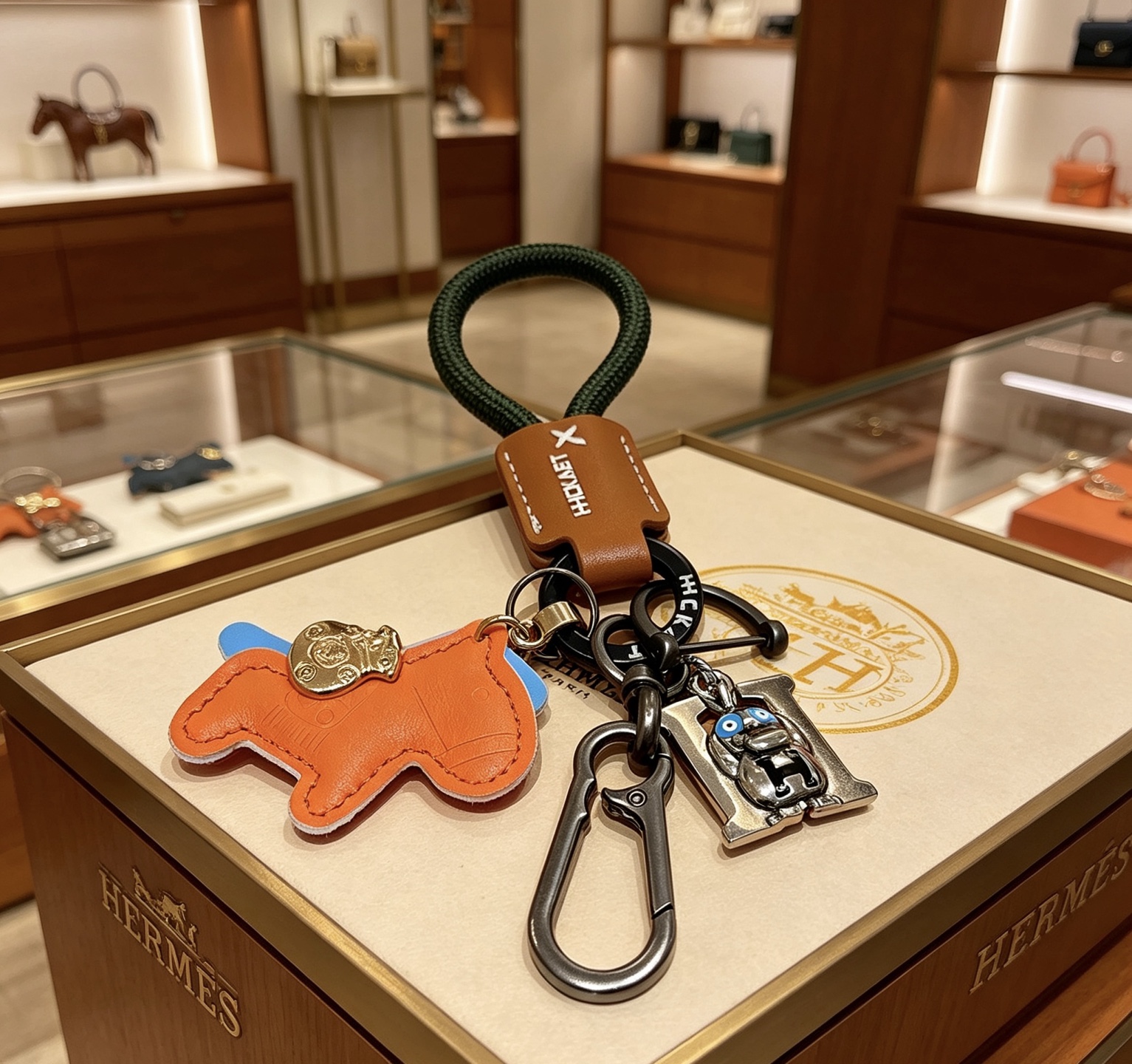 Hermès 新款Hermes爱马仕钥匙扣钥匙扣加厚版 铂金版