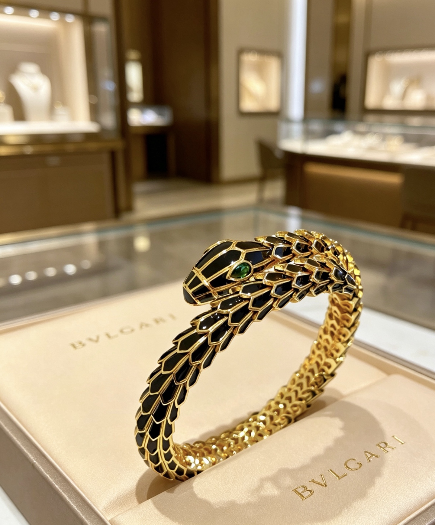 Bvlgari 宝格丽手镯Serpenti Viper系列间蛇骨手镯