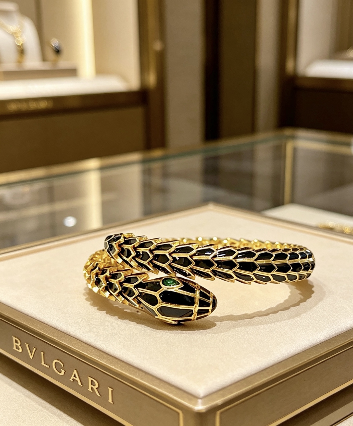Bvlgari 宝格丽手镯Serpenti Viper系列间蛇骨手镯