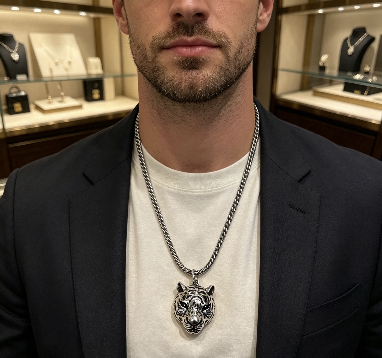 Gucci 𝐆𝐮𝐜𝐜𝐢古驰项链最新款链条档次更高 Anger Forest系列双G 款系列 银项链