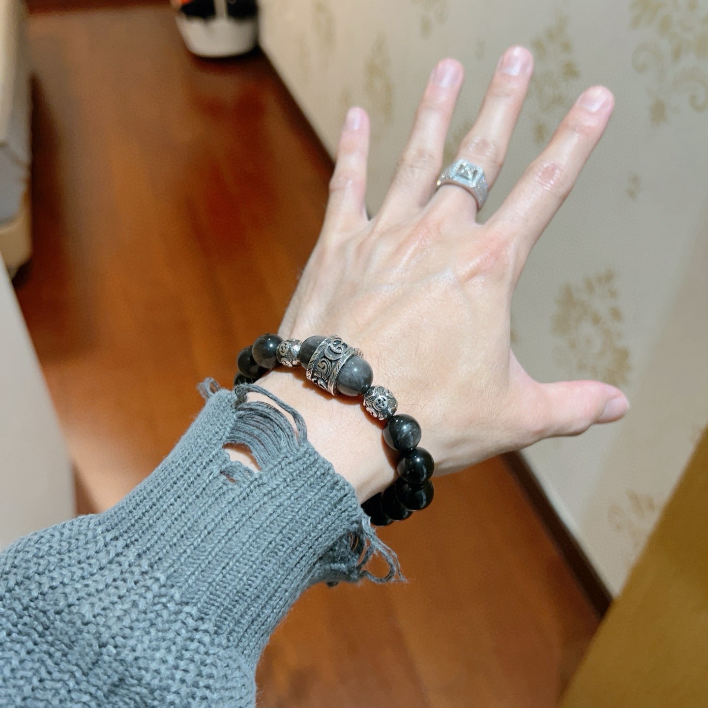 Gucci 新品发布会 古驰手链天然石 精工版本天然黑曜石古驰手链
