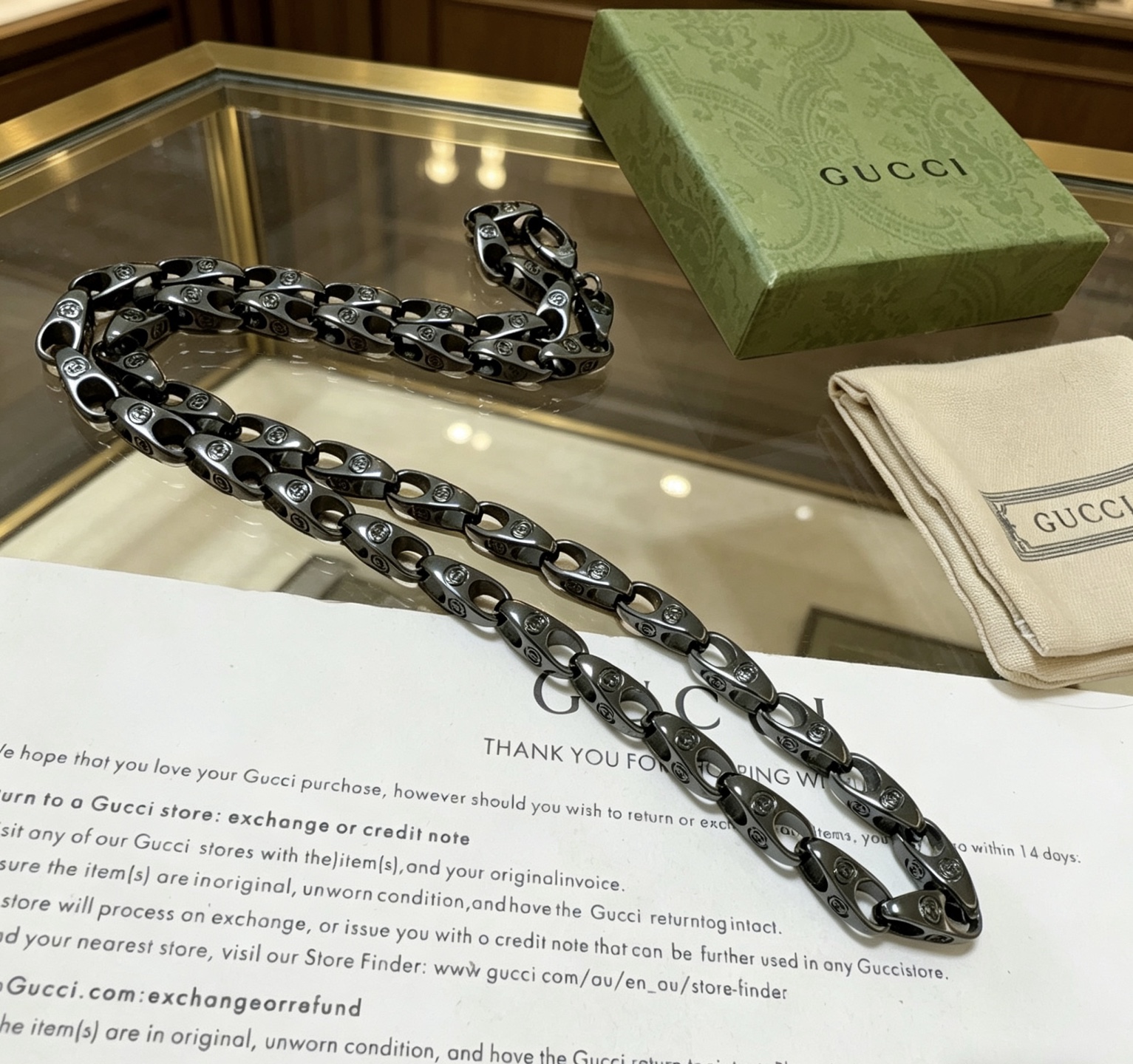 Gucci 新品发布 不爆不发 抖音带货 首选 𝐆𝐮𝐜𝐜𝐢古驰项链最新款链条档次更高 Anger Forest系列设计理念 项链