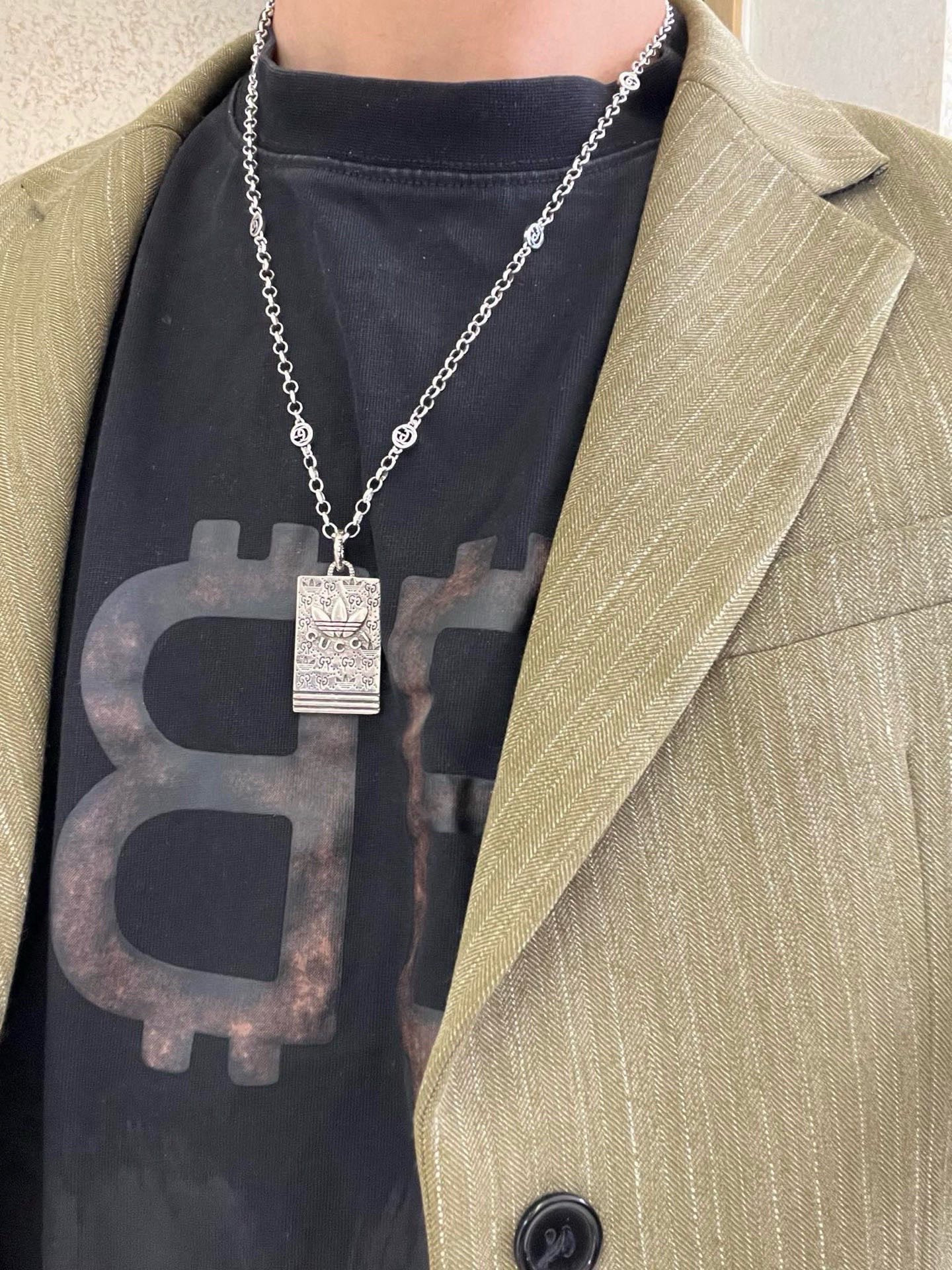 Gucci 新品发布 𝐆𝐮𝐜𝐜𝐢古驰项链最新款链条档次更高 Anger Forest系列双G 款联名设计理念项链系列 银项链