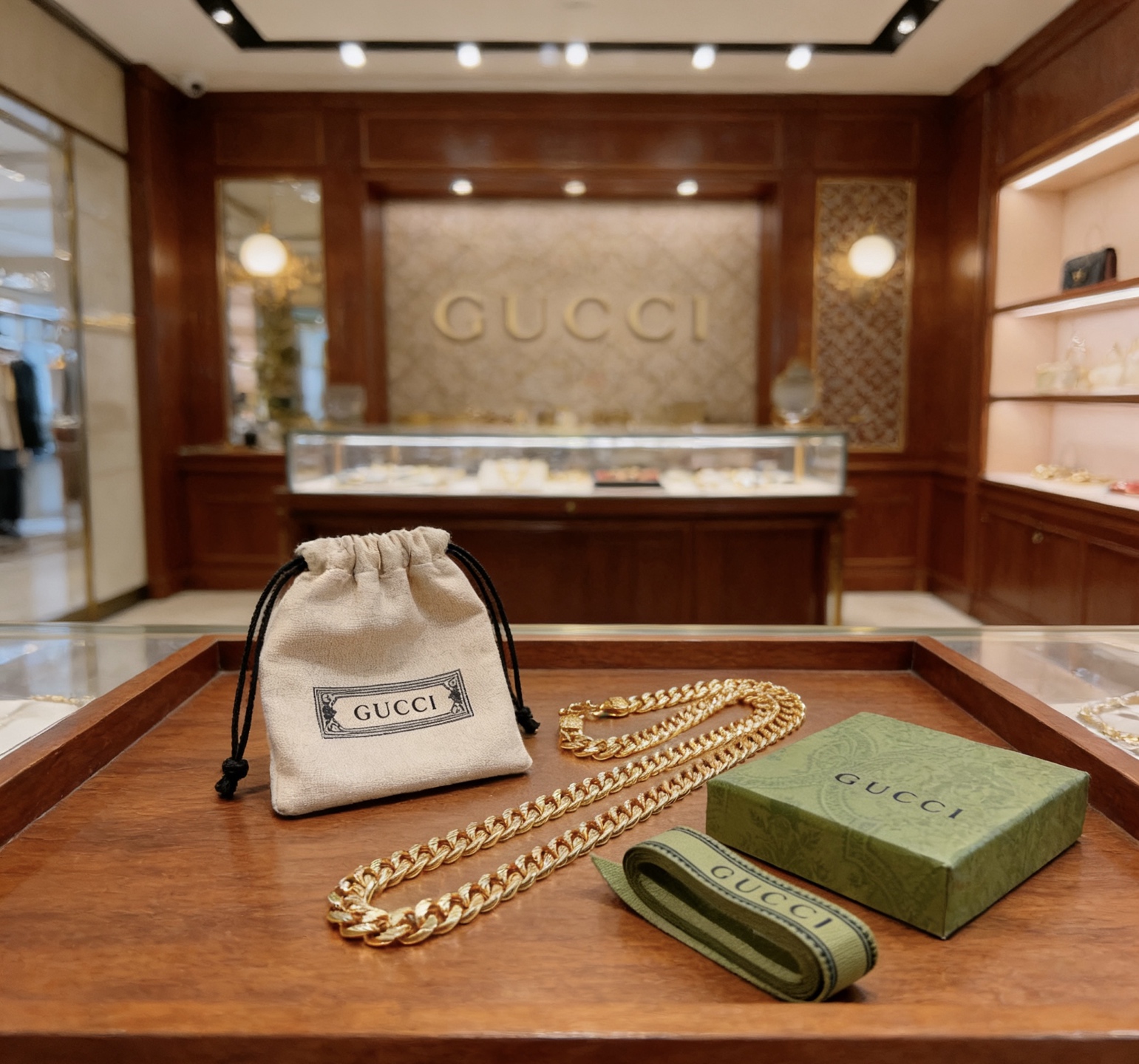 Gucci 𝐆𝐮𝐜𝐜𝐢古驰项链最新款链条档次更高