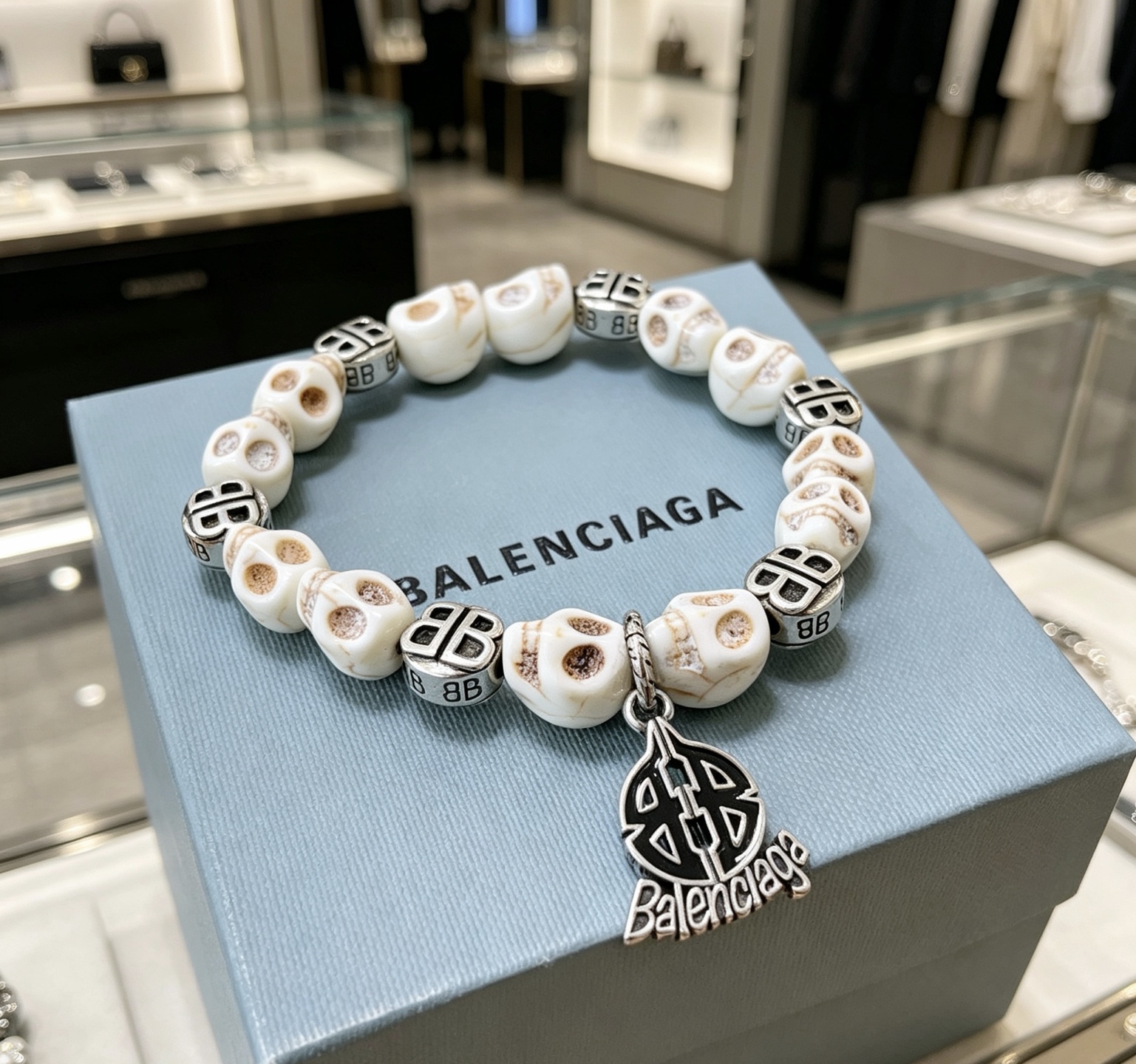 Balenciaga 新品 巴黎世家白松石Balenciaga手链