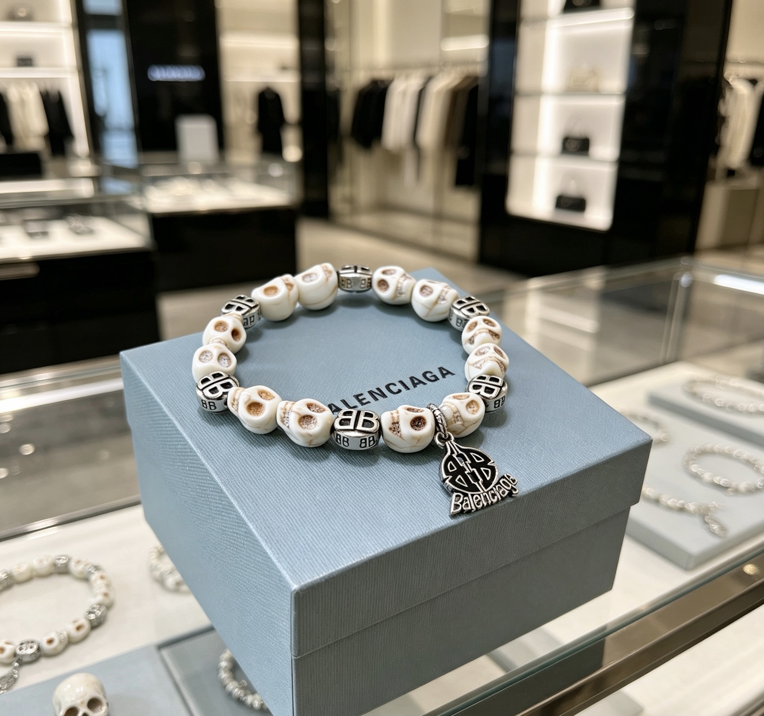 Balenciaga 新品 巴黎世家白松石Balenciaga手链