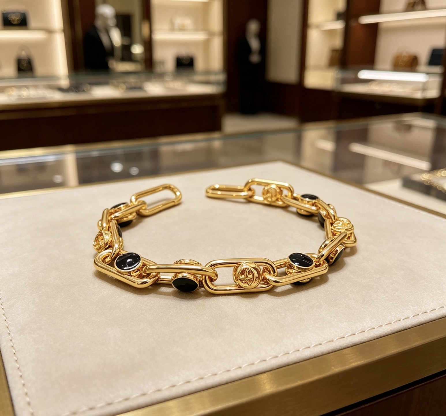 Gucci 最新出炉土豪版手链 认准细节配件可动链身珐琅效果