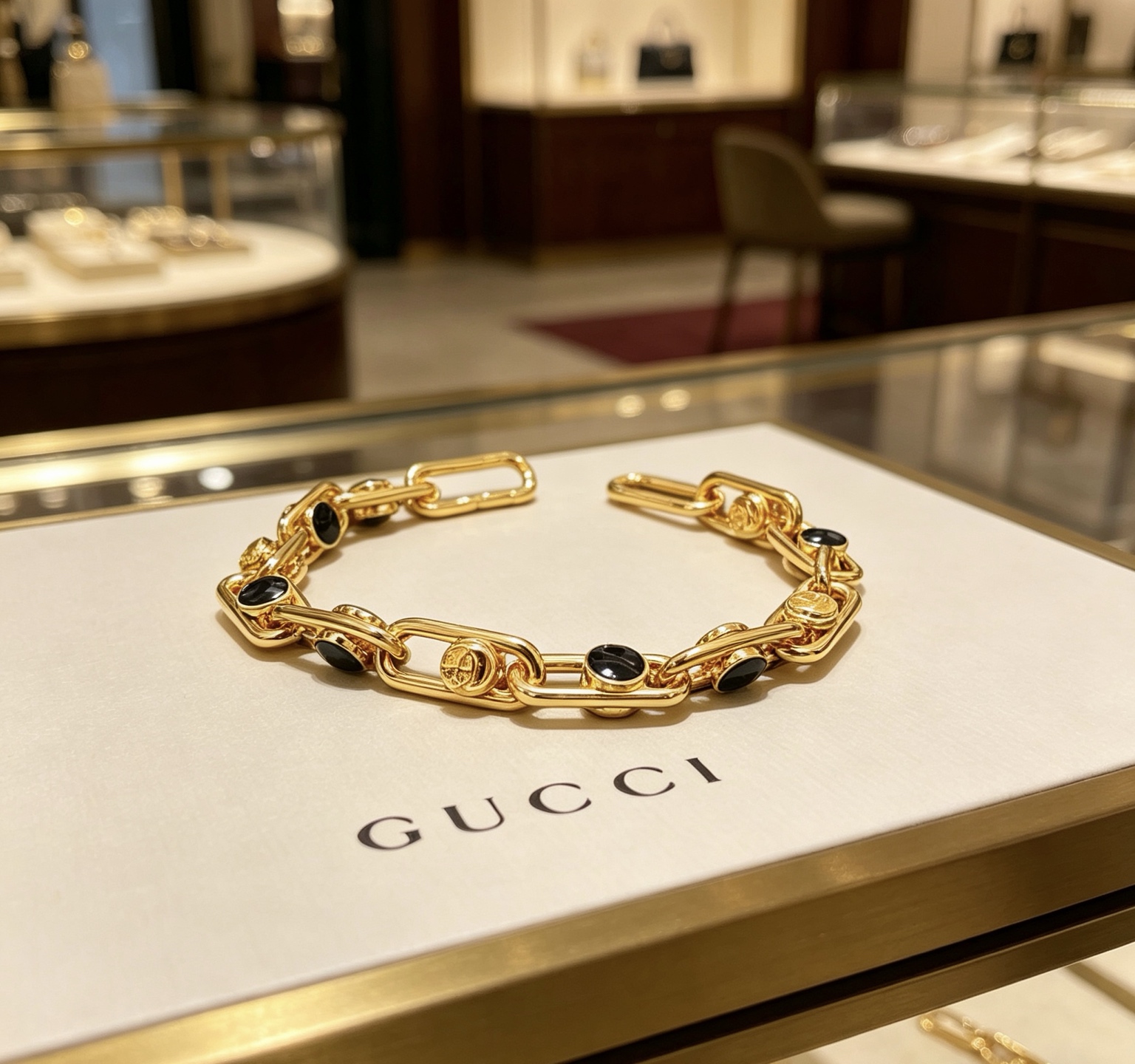 Gucci 最新出炉土豪版手链 认准细节配件可动链身珐琅效果