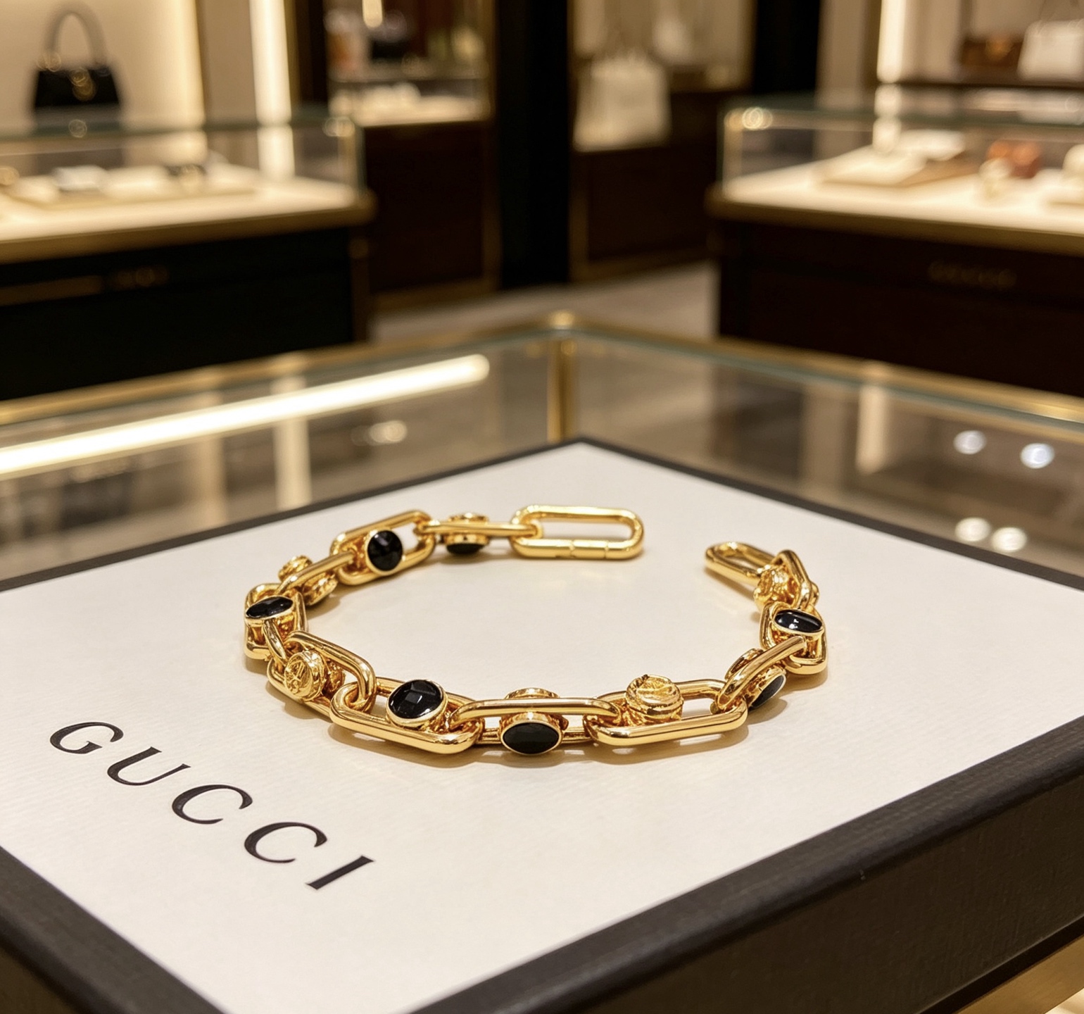 Gucci 最新出炉土豪版手链 认准细节配件可动链身珐琅效果