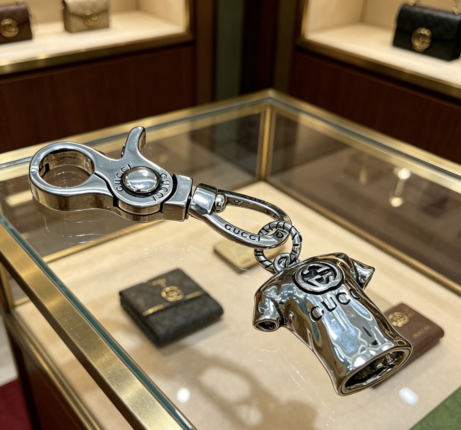 Gucci 新品发布 𝐆𝐮𝐜𝐜𝐢古驰钥匙扣 古驰包包扣 最新款包包挂饰档次更高 Anger Forest系列双G 款联名设计理念钥匙扣系列