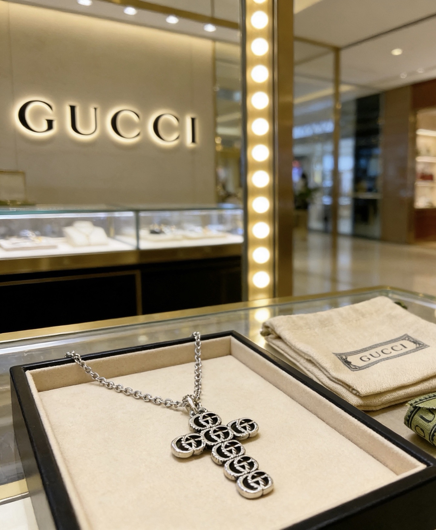 Gucci 𝐆𝐮𝐜𝐜𝐢古驰项链最新款链条档次更高 Anger Forest系列双G 款项链系列古驰项链