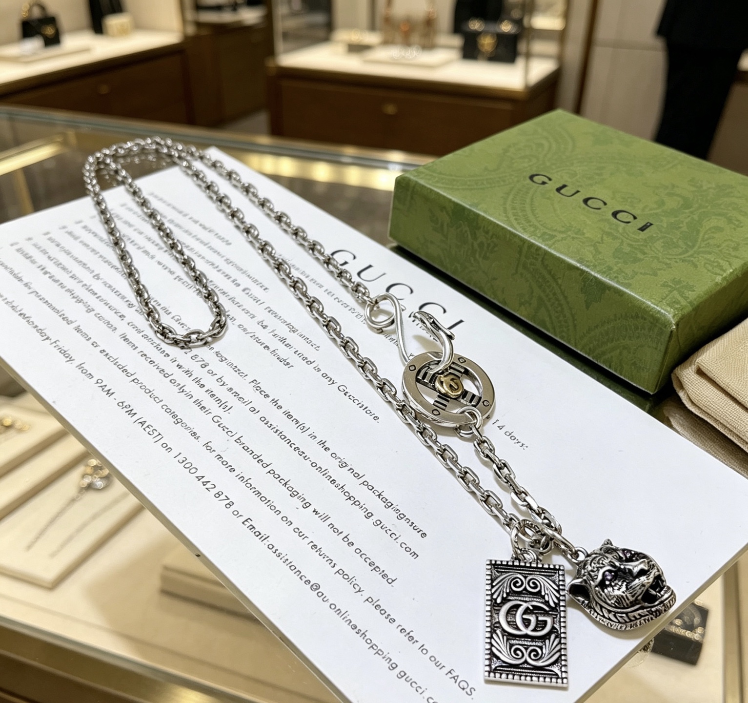 Gucci 2026新品发布 不爆不发 抖音带货 首选 𝐆𝐮𝐜𝐜𝐢古驰项链最新款链条档次更高 Anger Forest系列双g 纯手工高端项链
