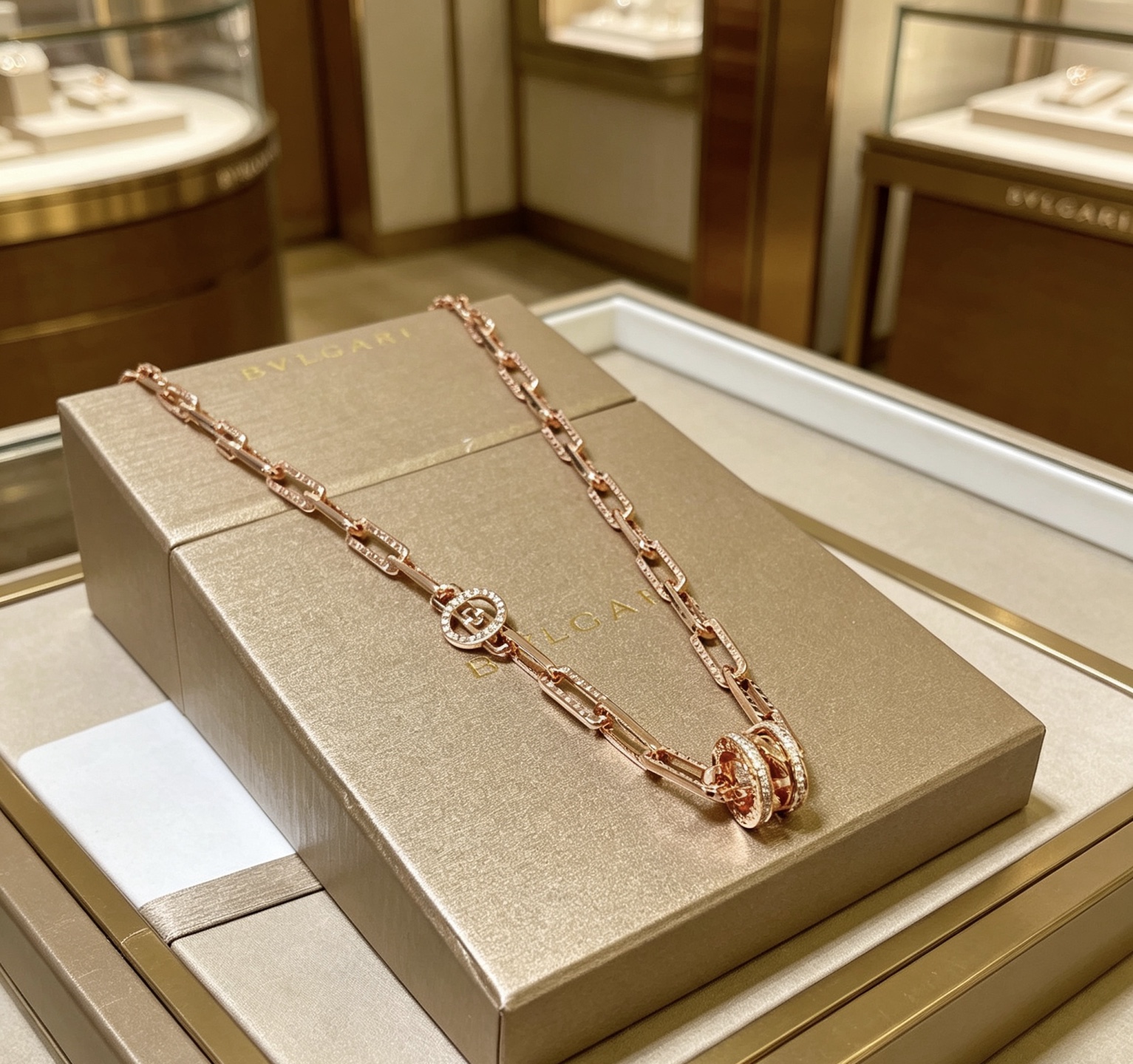 Bvlgari 宝格丽项链V金材质 BVLGARI宝格丽 DIVAS‘ DREAM 系列 品相完美