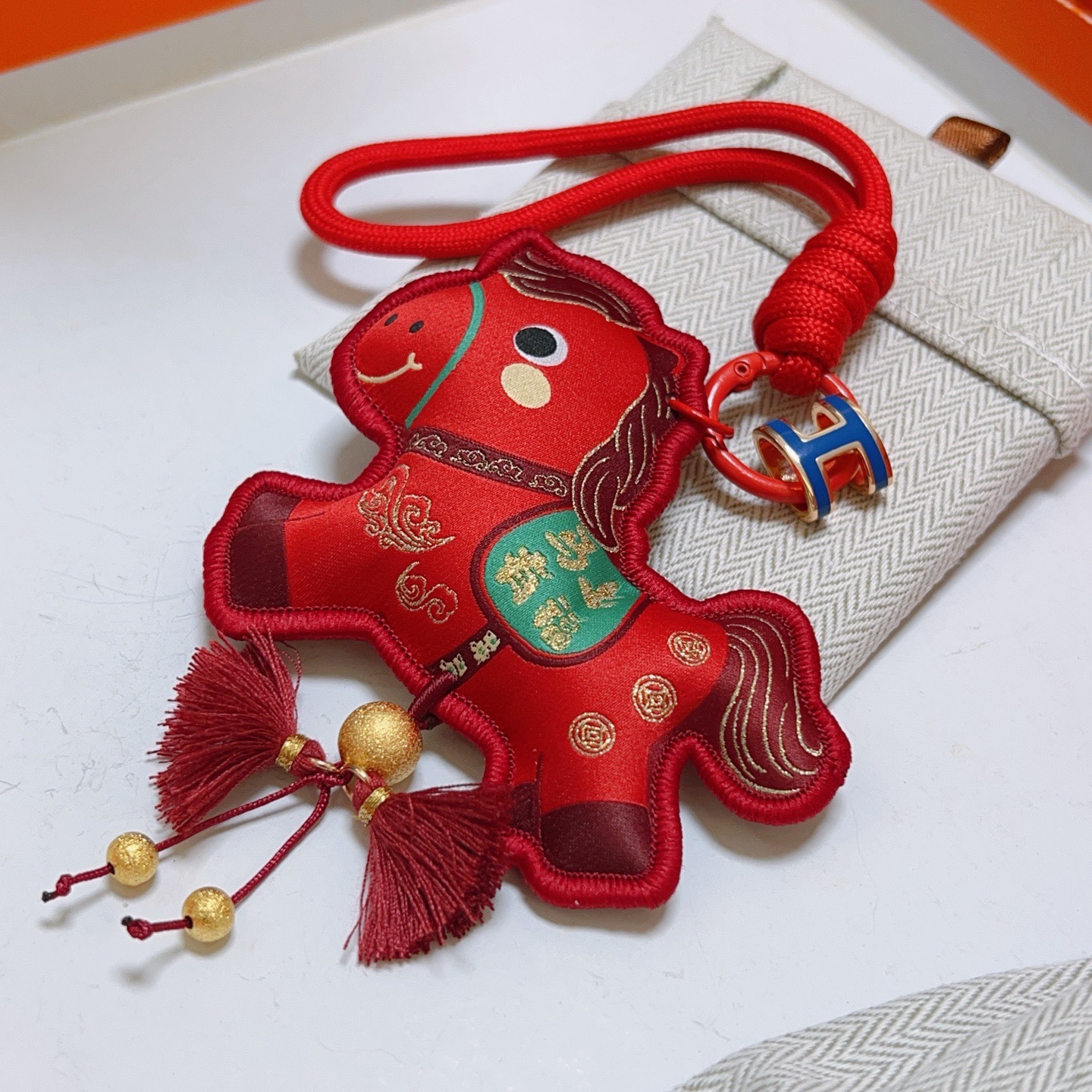 Hermès 马年新品新款Hermes爱马仕钥匙扣钥匙扣加厚版 铂金版
