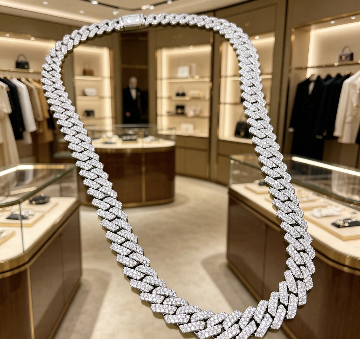 Gucci 奢华款𝐆𝐮𝐜𝐜𝐢古驰项链最新款满钻链条档次更高
