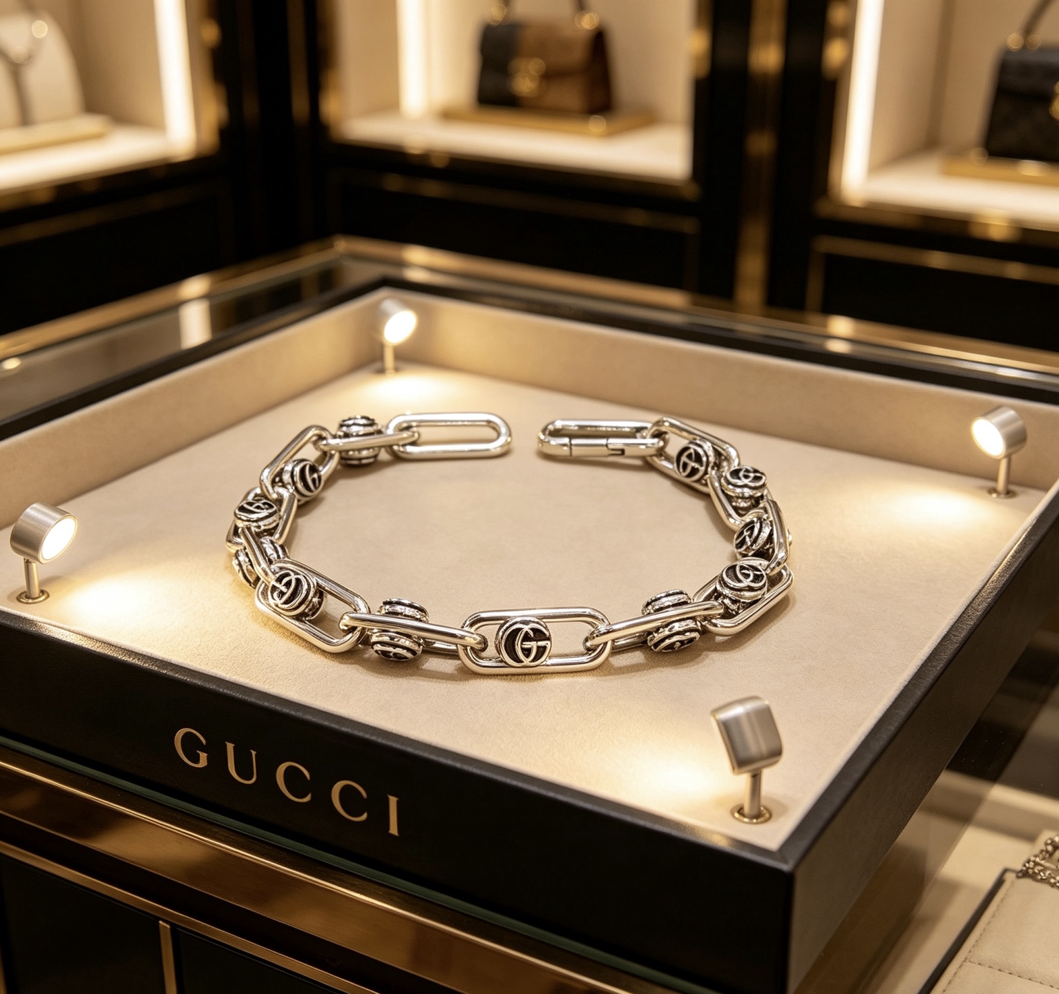 Gucci 最新出炉土豪版手链 认准细节配件可动链身效果