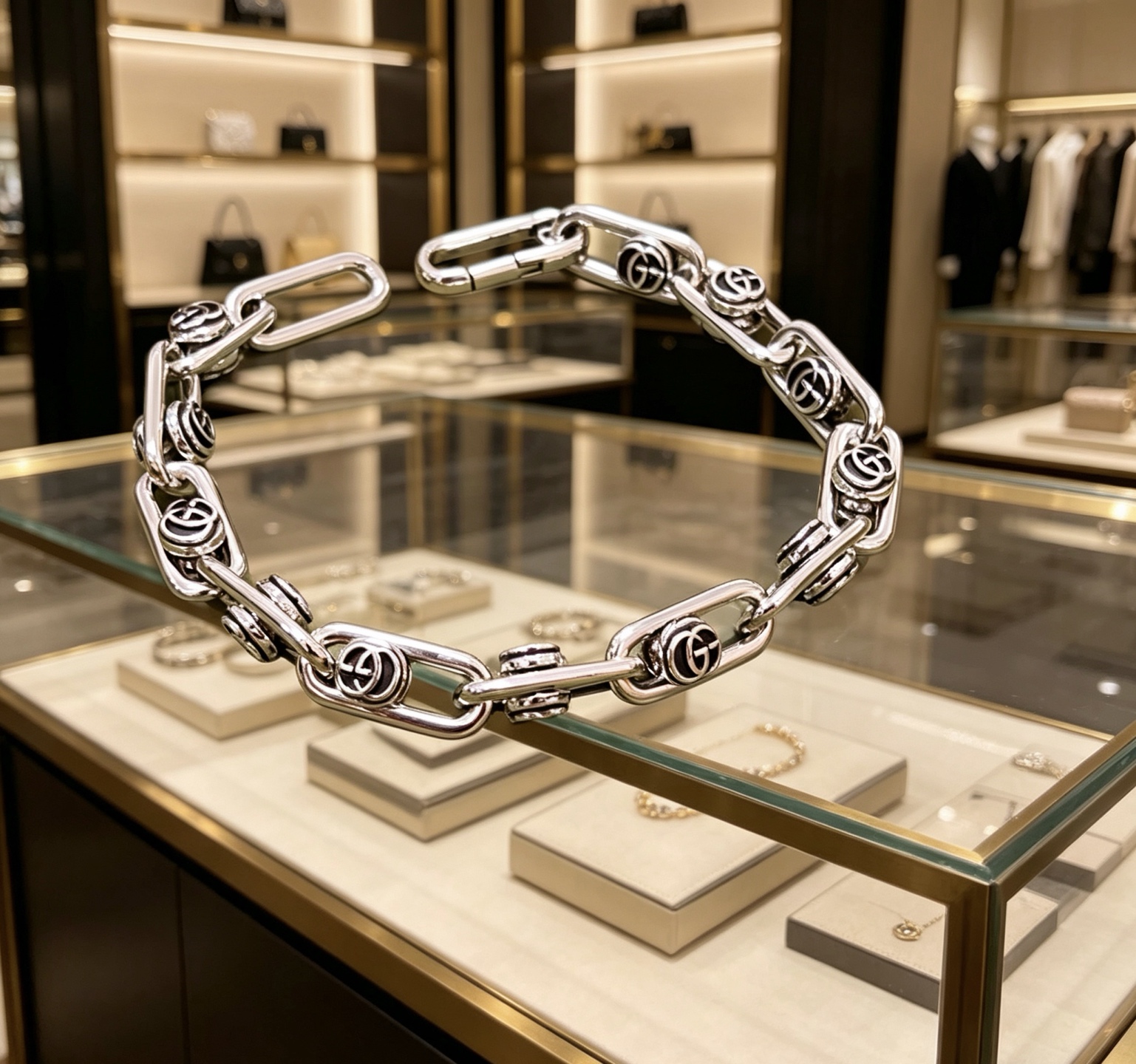 Gucci 最新出炉土豪版手链 认准细节配件可动链身效果