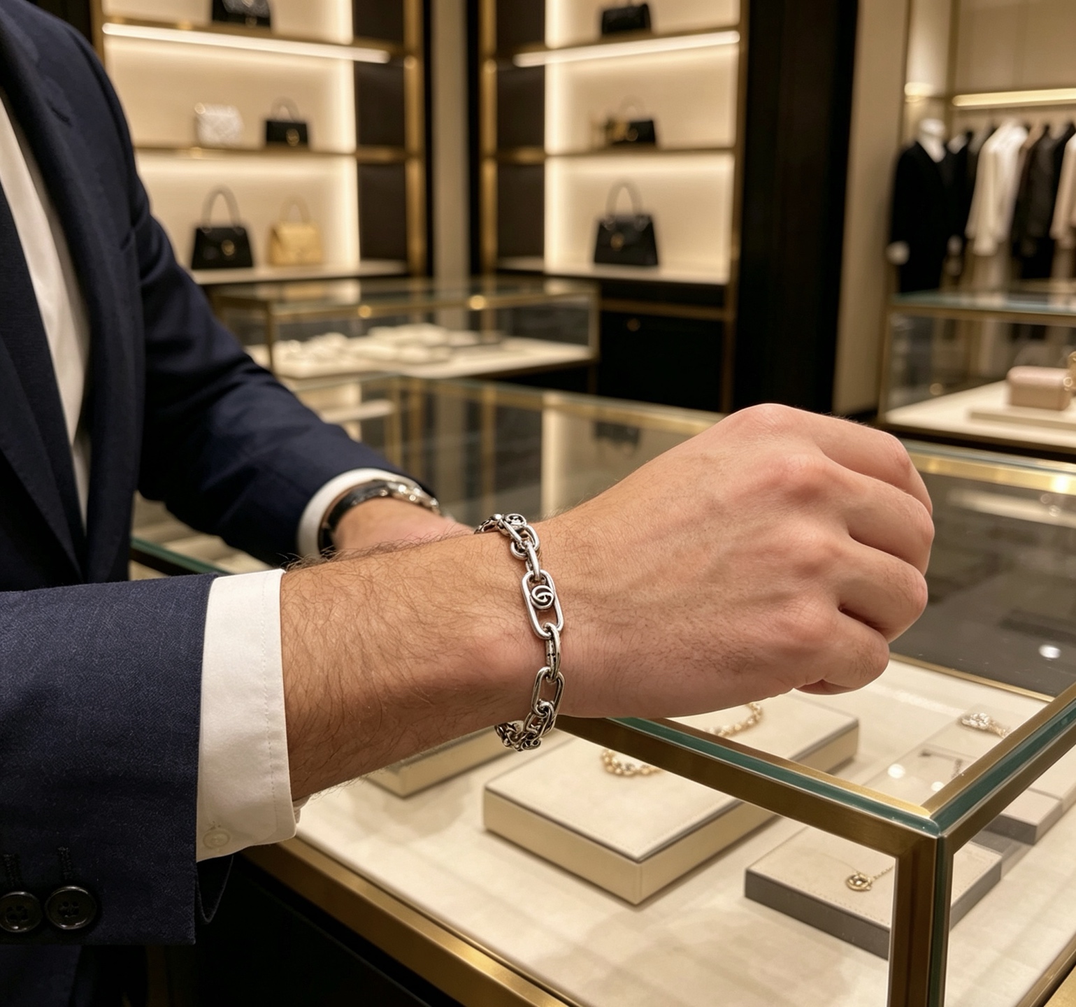 Gucci 最新出炉土豪版手链 认准细节配件可动链身效果