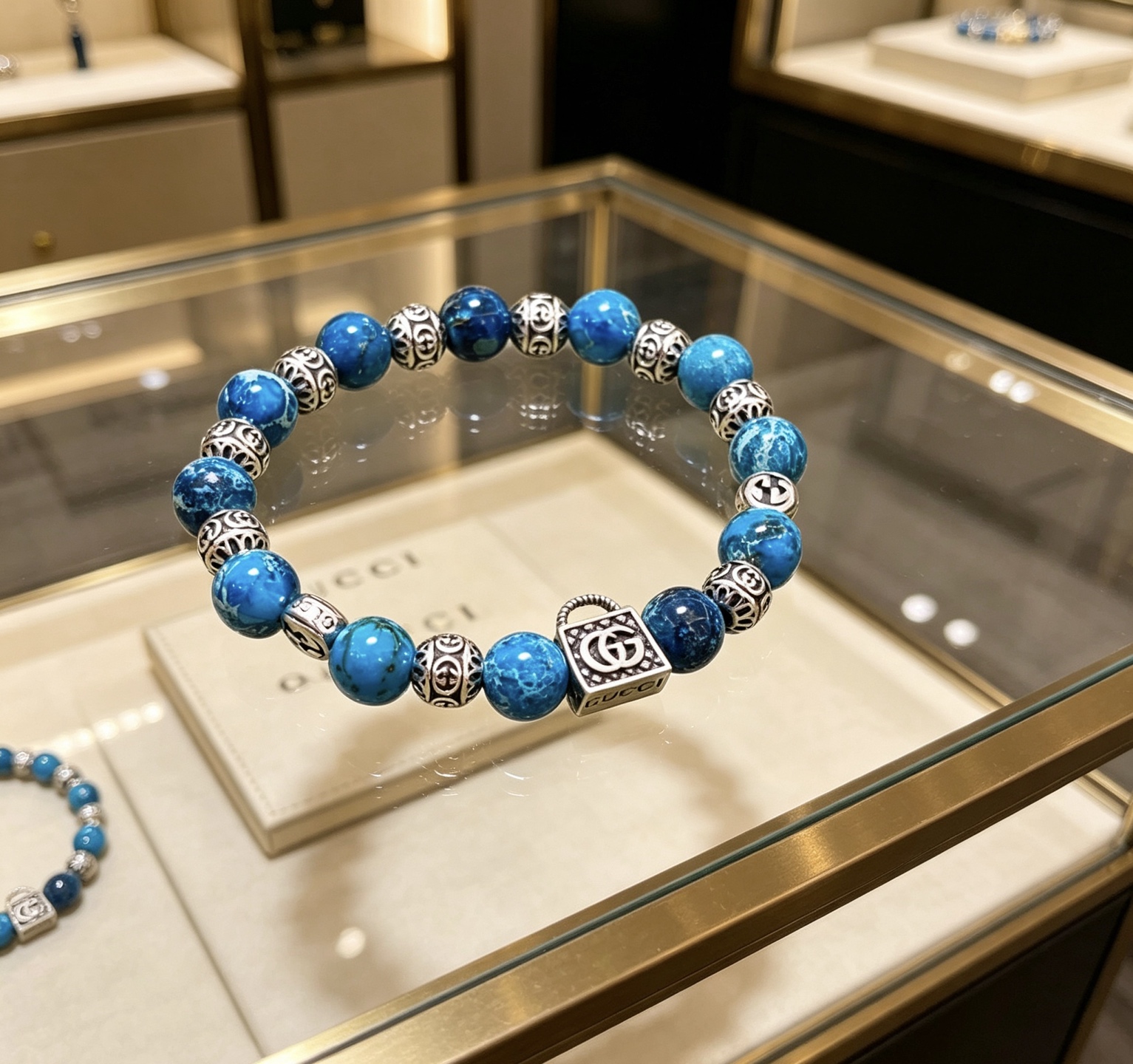 Gucci 新品发布𝐆𝐮𝐜𝐜𝐢古驰手链 最新款蛇皮石手链档次更高 Anger Forest系列双g手链