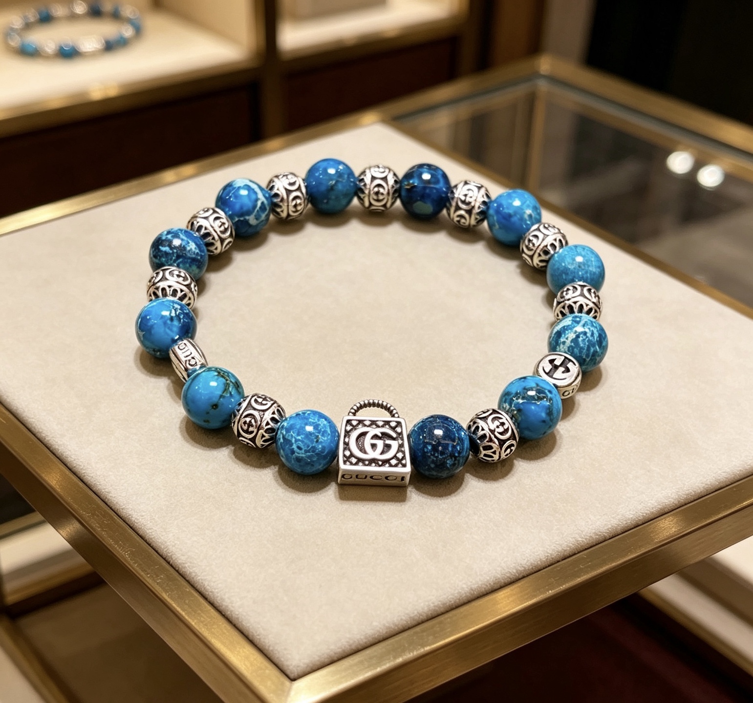 Gucci 新品发布𝐆𝐮𝐜𝐜𝐢古驰手链 最新款蛇皮石手链档次更高 Anger Forest系列双g手链