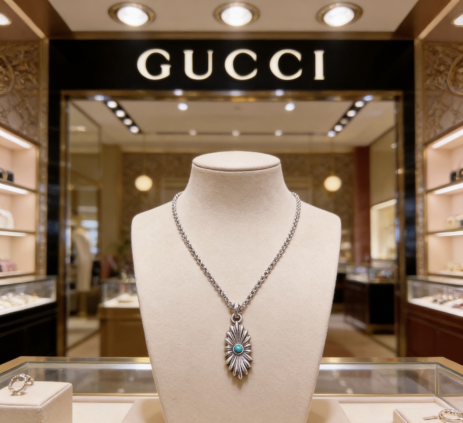 Gucci 𝐆𝐮𝐜𝐜𝐢古驰项链最新款链条档次更高 Anger Forest系列双G 款设计理念项链系列 银项链