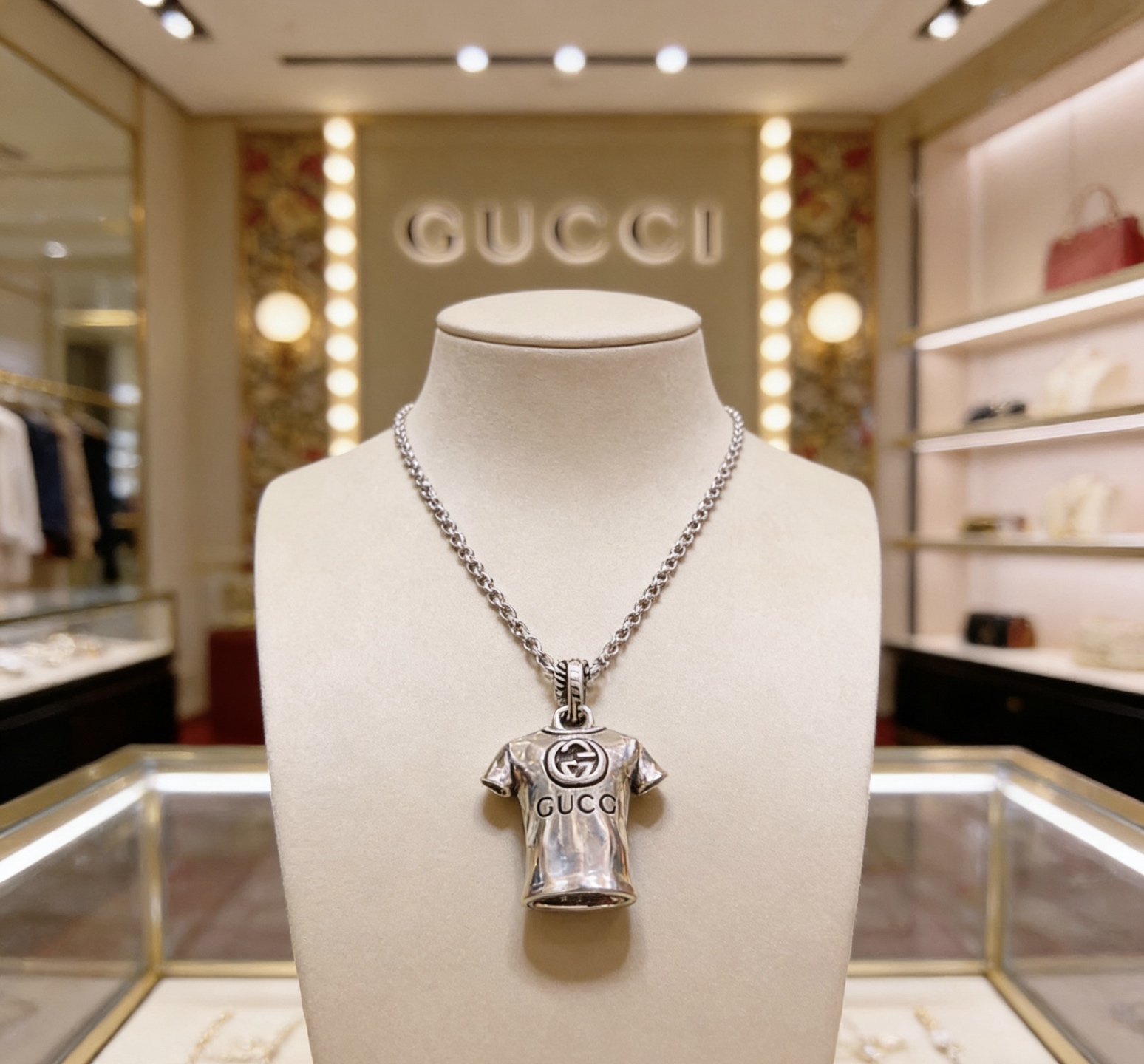Gucci 𝐆𝐮𝐜𝐜𝐢古驰项链最新款链条档次更高 Anger Forest系列双G 款设计理念项链系列 银项链