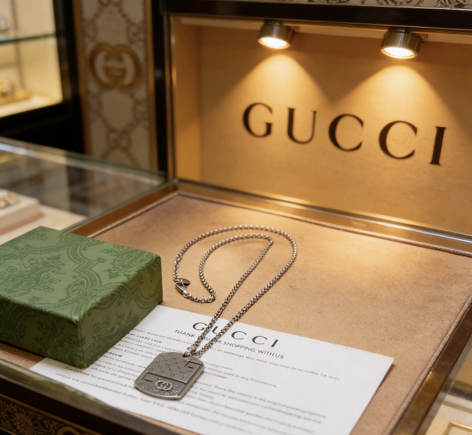 Gucci 𝐆𝐮𝐜𝐜𝐢古驰项链最新款链条档次更高 Anger Forest系列双G 款设计理念项链系列 银项链