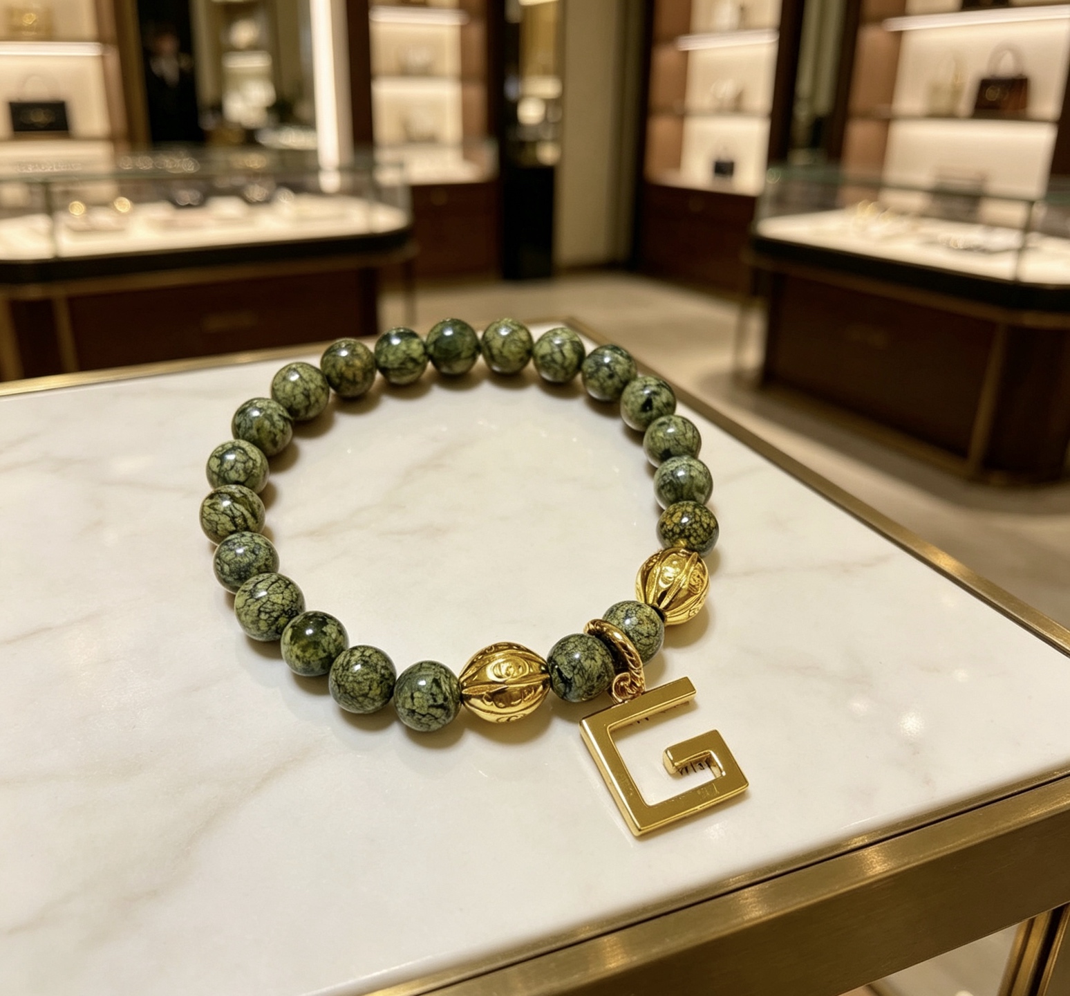 NO:767880,Batch New product launch official announcement Gucci bracelets are available for men and women. The latest natural stone Yaowang stone bracelet is of higher grade. The same style for celebrities. Anger Forest series double G bracelet. Size: 16-24 cm. Details are distressed. Non-market glossy version. Non-market ordinary version. This one has been released. Best-selling model in Gucci. Very good match with clothes, high-quality jewelry, gucci, bracelet.19860909批 新品发布官宣上市 古驰手链男女同款 最新款天然石药王石手链档次更高明星同款Anger Forest系列双g手链 尺寸:16-24厘米 细节对版做旧处理 非市面亮面版型 非市面普通做这款一直在出 古驰里面热卖款 非常好搭配衣服,饰品精品,gucci,bracelet,Jewelry
