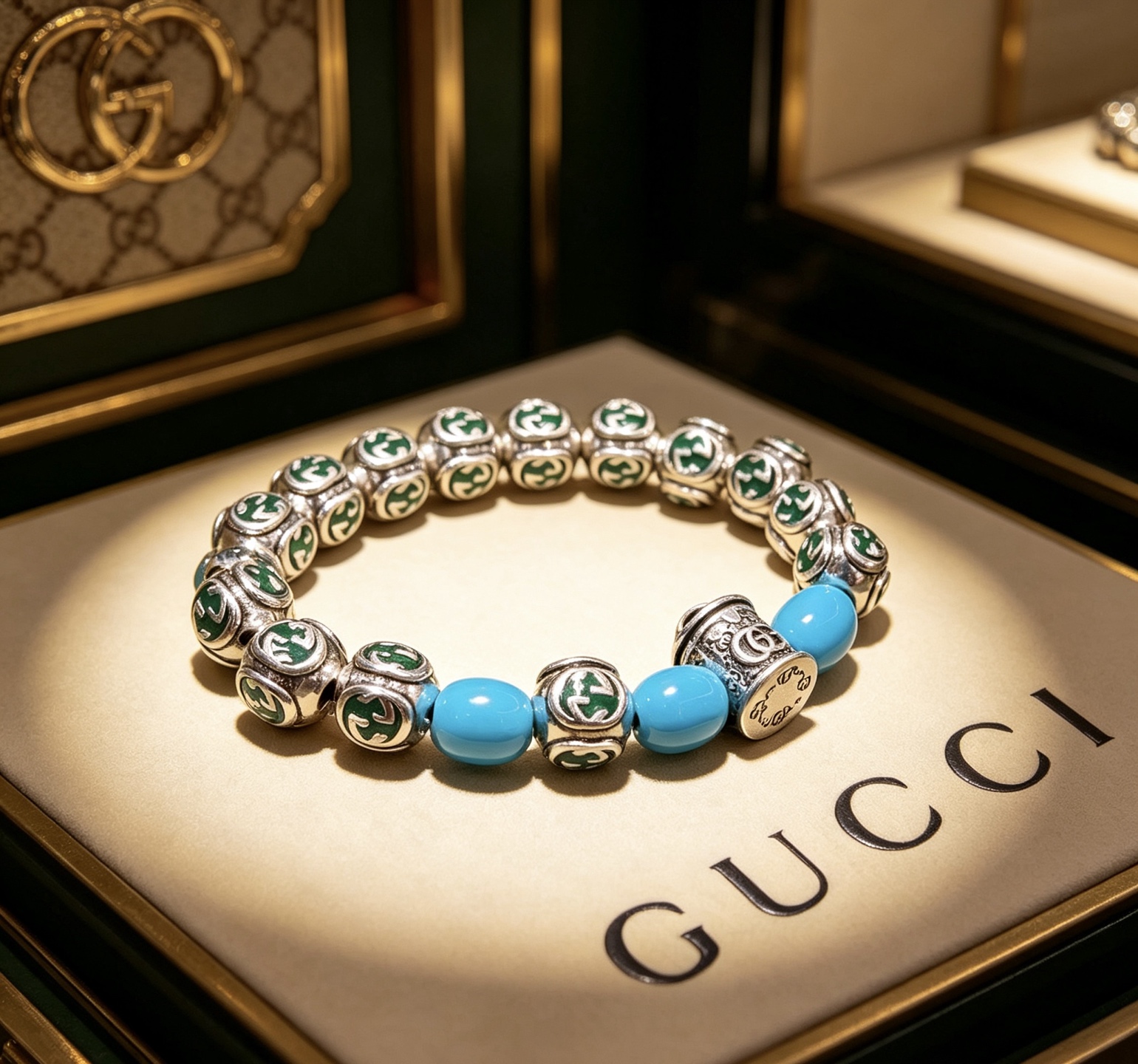 NO:767898,Batch Gucci bracelets for men and women. The latest natural stone turquoise hand-polished bracelets are of higher quality. Stars have the same style Anger Forest series double g agate bracelets. Size: 16-24 cm. Details are distressed. Non-market glossy version. Non-market ordinary ones. This one has been out. Best-selling model in Gucci. Very good match with clothes, high-quality jewelry, gucci, bracelet.19860909批 古驰手链男女同款 最新款天然石松石全手工手磨手链档次更高明星同款Anger Forest系列双g玛瑙手链 尺寸:16-24厘米 细节对版做旧处理 非市面亮面版型 非市面普通做这款一直在出 古驰里面热卖款 非常好搭配衣服,饰品精品,gucci,bracelet,Jewelry