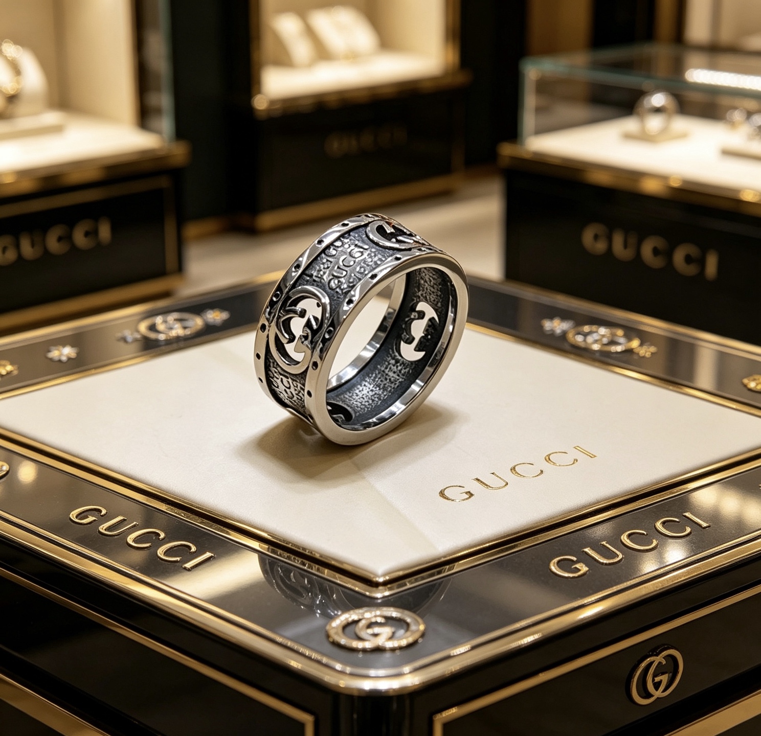 NO:767555,Batch. The latest style of Gucci ring is of higher quality. The same style as the star's Anger Forest series. The texture is double G. It is made by hand. Gucci ring. The details are matched by hand. The shiny version is not available in the market. This one has been out. The best-selling model in Gucci. It is very easy to match with trendy clothes. The size is 7 8 9 10 11. Couple rings of the same style for men and women, fine jewelry, gucci, ring19860909批.古驰戒指最新款款式档次更高明星同款Anger Forest系列质感双G纯手工制作工艺 古驰戒指 细节对版纯手工处理 非市面亮面版型 这款一直在出 古驰里面热卖款 非常好搭配潮流衣服码数美7 8 9 10 11 男女同款情侣戒指,饰品精品,gucci,ring,Jewelry