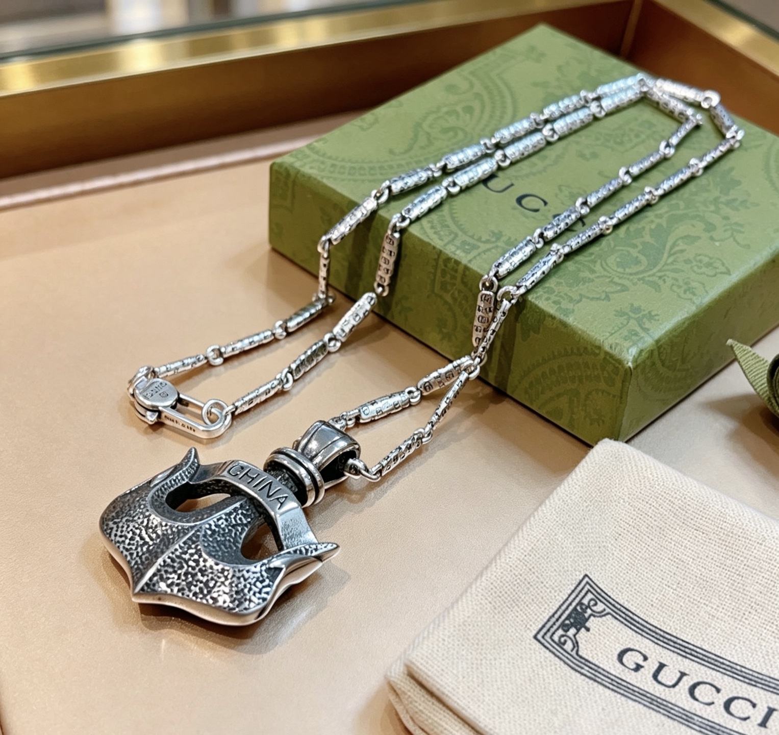 🔥Primera opción para ventas en Douyin🔥 Collar Gucci 𝐆𝐮𝐜𝐜𝐢, última versión 2026, cadena de mayor calidad, mismo e…