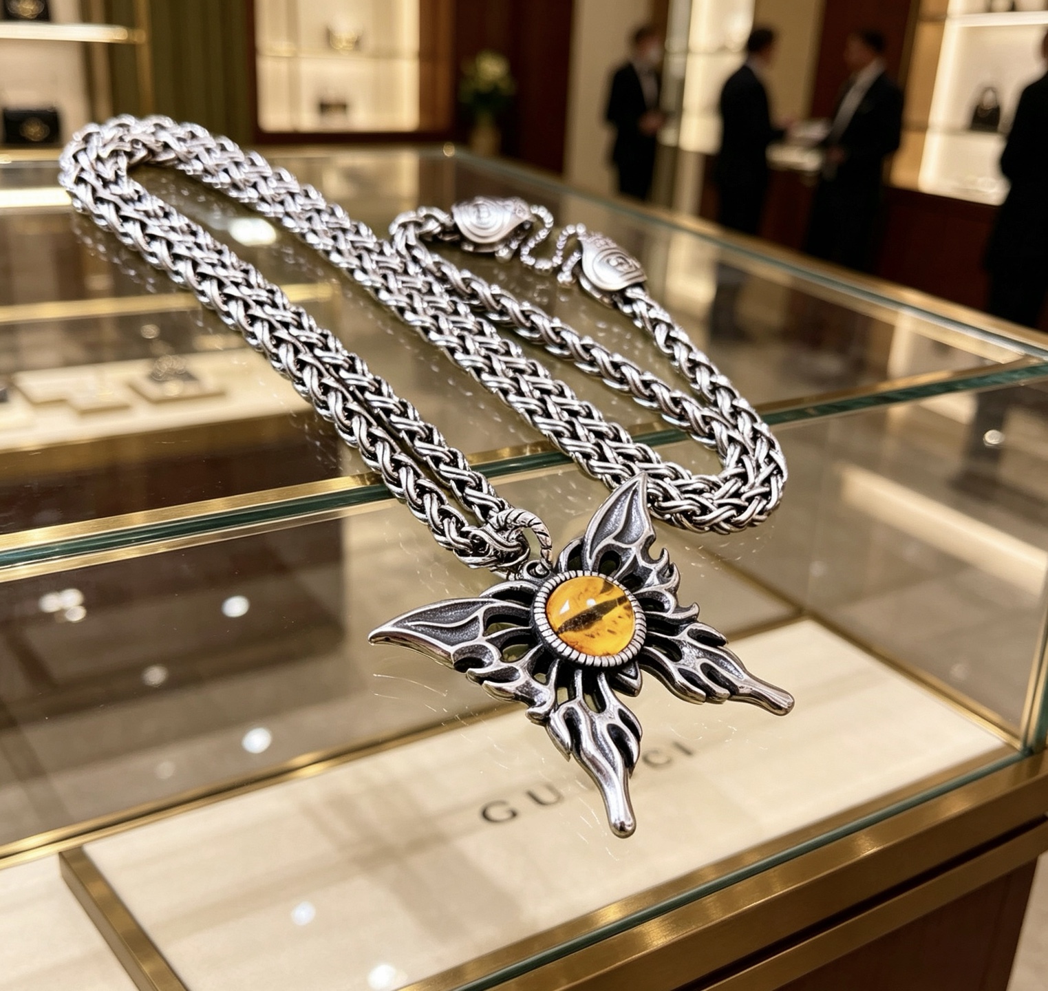 🔥¡Muy guapo! Diseño de moda lujoso🔥 Collar Gucci 𝐆𝐮𝐜𝐜𝐢, última versión, cadena de mayor calidad, mismo estilo qu…