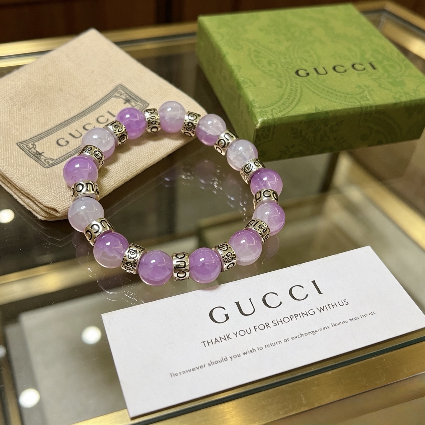 Nuevo lanzamiento: pulsera Gucci 𝐆𝐮𝐜𝐜𝐢 para hombre y mujer, última versión, pulsera de amatista natural de mayor c…