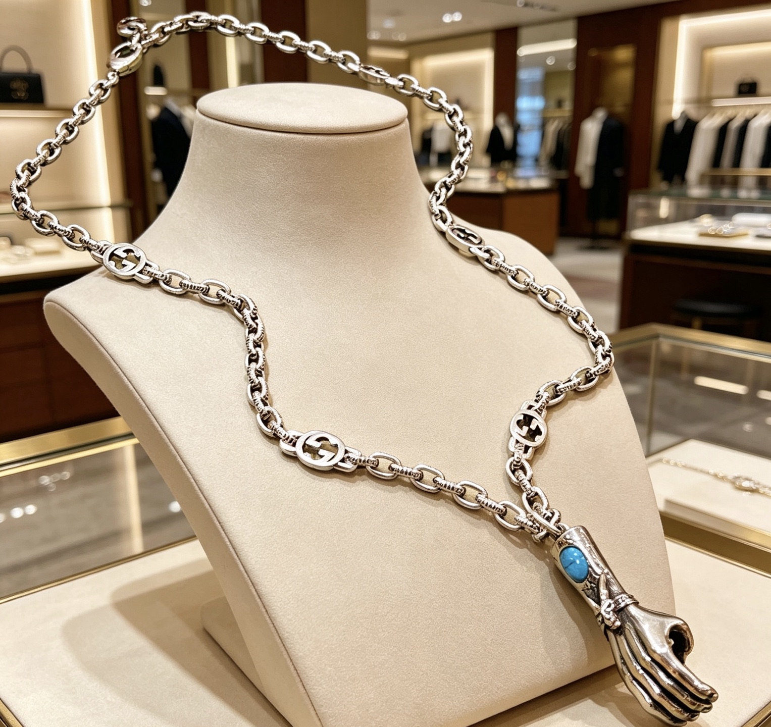 Collar Gucci 𝐆𝐮𝐜𝐜𝐢, última versión 2026, cadena de mayor calidad, mismo estilo que las celebridades, serie Anger F…