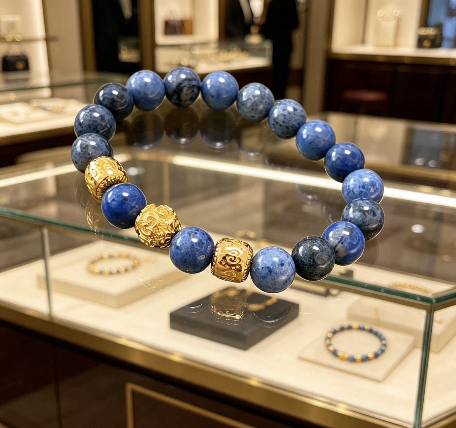 NO:860396,Batch Gucci bracelets for men and women. The latest natural lapis lazuli bracelet is of higher quality. The same style as the Anger Forest series double G natural lapis lazuli crystal bracelet for celebrities. Size: 16-24 cm. The details are distressed. The shiny version is not available in the market. This model is not commonly made in the market. It has been released. It is a best-selling model in Gucci. It is very good to match clothes, high-quality jewelry, gucci, and bracelets.19860909批 古驰手链男女同款 最新款天然青金石手链档次更高明星同款Anger Forest系列双G天然青金石水晶手链 尺寸:16-24厘米 细节对版做旧处理 非市面亮面版型 非市面普通做这款一直在出 古驰里面热卖款 非常好搭配衣服,饰品精品,gucci,bracelet,Jewelry