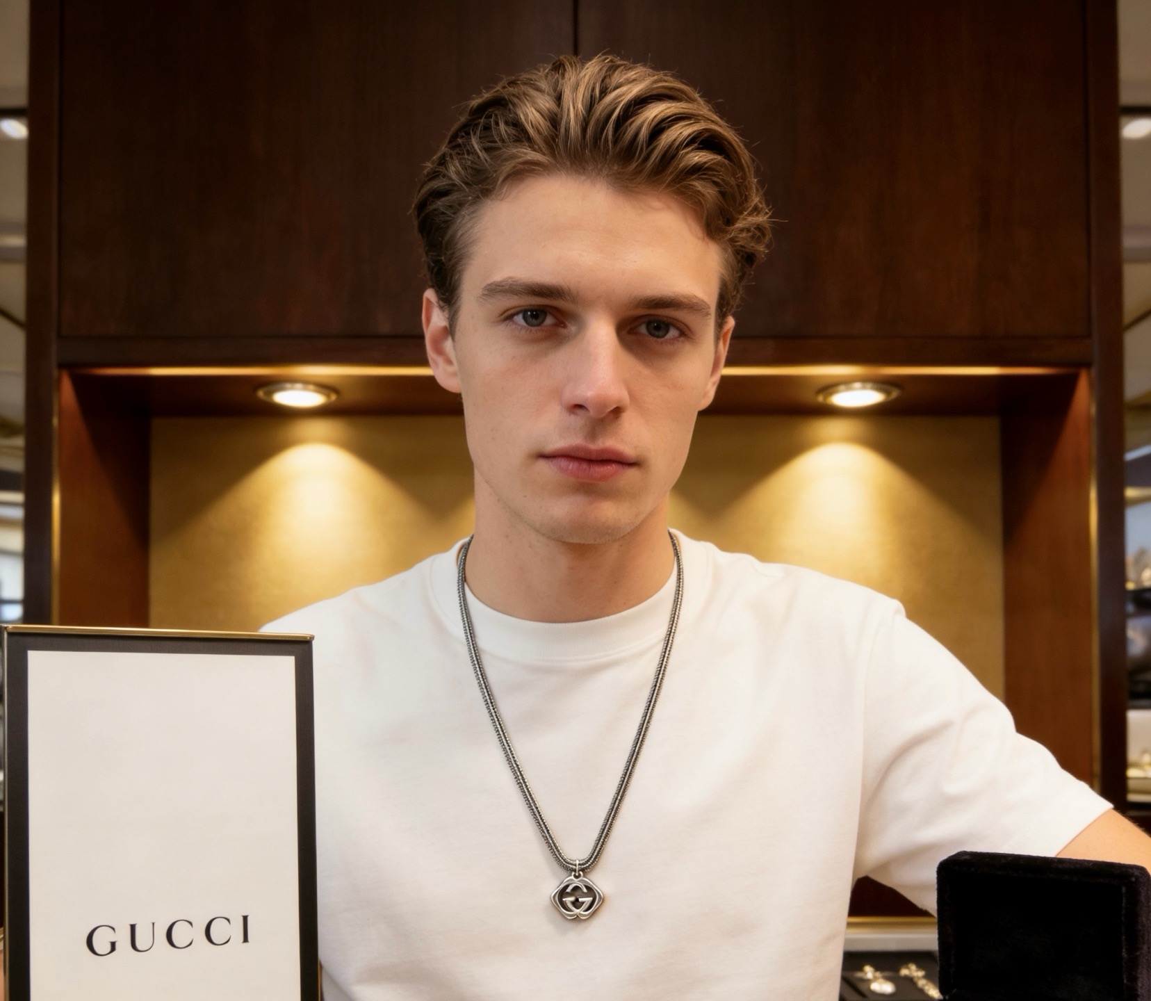 NO:858680,Batch Gucci necklace latest chain with higher grade, the same style as the star Anger Forest series double G classic necklace European and American fashion casual style series Gucci series retro silver necklace The details are distressed and not available in the market glossy version This one has been on the market and is the best-selling model in Gucci. It goes well with trendy clothes, fine jewelry, gucci, necklace19860909批 古驰项链最新款链条档次更高明星同款Anger Forest系列双G经典款项链欧美时尚休闲风系列古驰系列复古银项链 细节对版做旧处理 非市面亮面版型 这款一直在出 古驰里面热卖款 非常好搭配潮流衣服,饰品精品,gucci,necklace,Jewelry