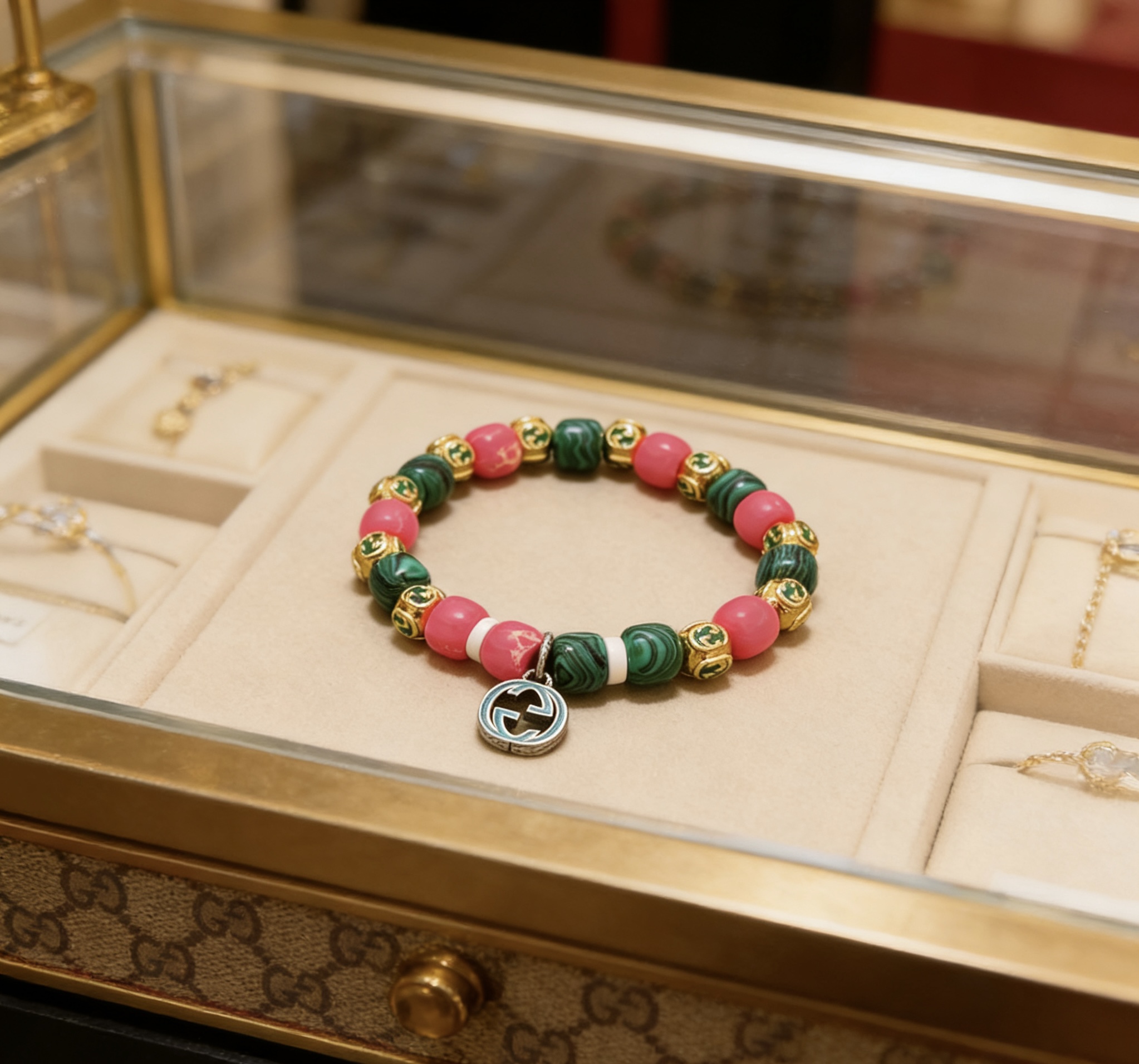 NO:860087,Batch New Product Release Gucci Bracelet Luxurious Gucci Bracelet Snakeskin Stone Bracelet Agate Same for Men and Women The latest full beaded bracelet is of higher quality Stars have the same style Anger Forest Series Double G Retro Gucci Bracelet Size: 16-24 cm The details are distressed and not available in the market Glossy version Not available in the market Ordinary make this one has been out The best-selling model in Gucci Very good to match clothes, jewelry boutiques, gucci, bracelet, snakeskin19860909批 新品发布 古驰手链奢华古驰手串 蛇皮石手链玛瑙男女同款 最新款全件串珠手链档次更高明星同款Anger Forest系列双g复古古驰手链 尺寸:16-24厘米 细节对版做旧处理 非市面亮面版型 非市面普通做这款一直在出 古驰里面热卖款 非常好搭配衣服,饰品精品,gucci,bracelet,snakeskin,Jewelry
