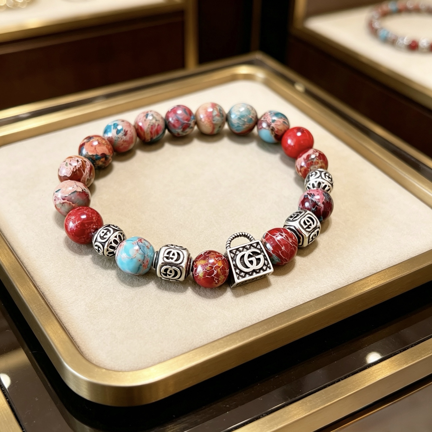 NO:879883,Batch New Product Release Gucci Bracelet Luxurious Gucci Bracelet Snakeskin Stone Bracelet Agate Same for Men and Women The latest full beaded bracelet is of higher quality Stars have the same style Anger Forest Series Double G Retro Gucci Bracelet Size: 16-24 cm The details are distressed and not available in the market Glossy version Not available in the market Ordinary make this one has been out The best-selling model in Gucci Very good to match clothes, jewelry boutiques, gucci, bracelet, snakeskin19860909批 新品发布 古驰手链奢华古驰手串 蛇皮石手链玛瑙男女同款 最新款全件串珠手链档次更高明星同款Anger Forest系列双g复古古驰手链 尺寸:16-24厘米 细节对版做旧处理 非市面亮面版型 非市面普通做这款一直在出 古驰里面热卖款 非常好搭配衣服,饰品精品,gucci,bracelet,snakeskin,Jewelry