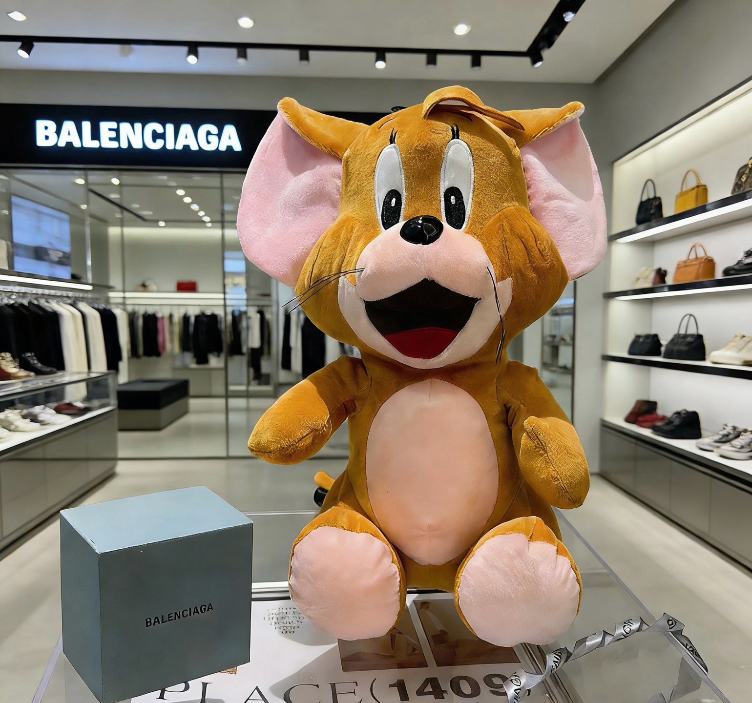 爆款来袭 巴黎世家官网首发新品猫和老鼠玩偶独家高品质发售 出口法国订单新品发布 ，巴黎世家一款杰瑞公仔，