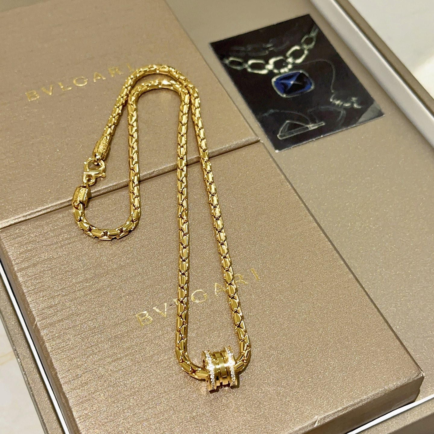 独家高端品质定制 宝格丽项链V金材质 BVLGARI宝格丽 DIVAS‘ DREAM 系列 品相完美，细