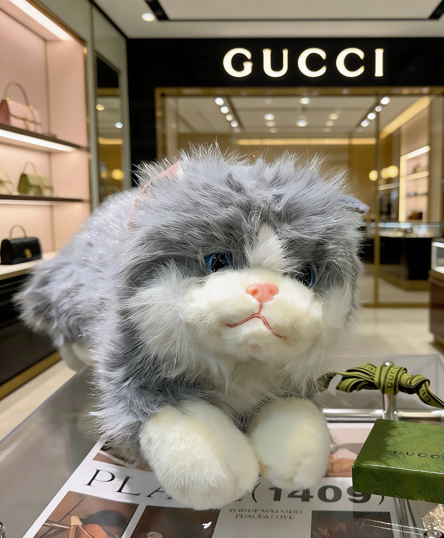 超大号爆款来袭 古驰官网首发新品伶俐猫玩偶独家高品质发售 出口法国订单新品发布 ，古驰的的一款小猫公仔🐱