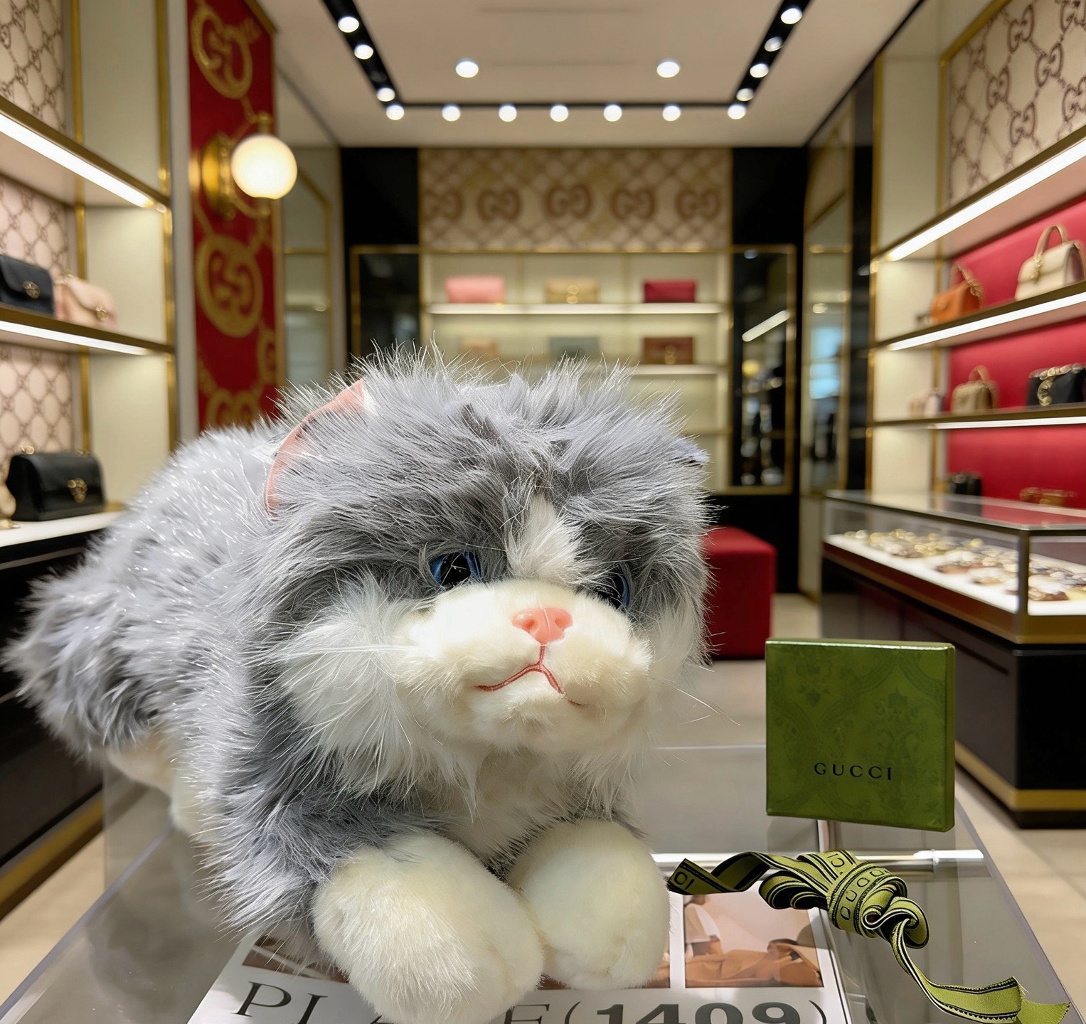 超大号爆款来袭 古驰官网首发新品伶俐猫玩偶独家高品质发售 出口法国订单新品发布 ，古驰的的一款小猫公仔🐱