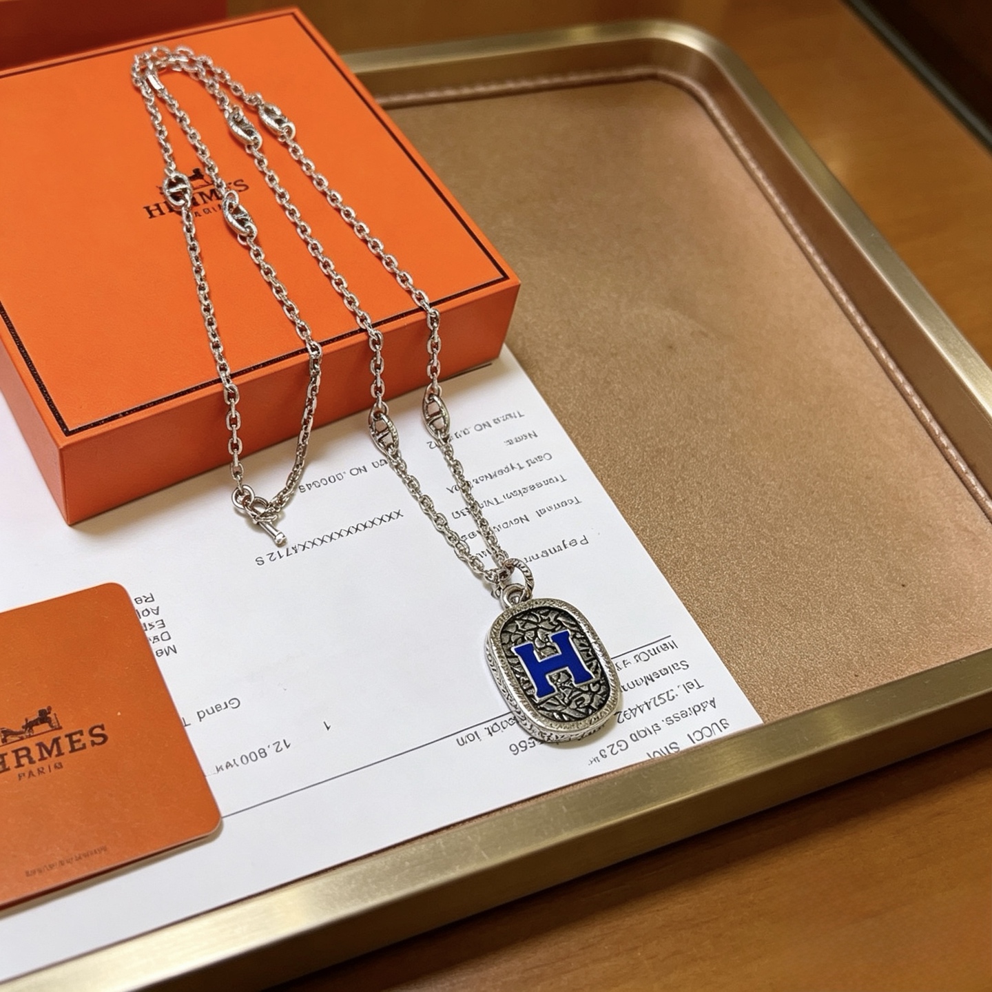 🌀🌟HERMES  爱马仕项链 猪鼻子项链系列首饰 进口定制.高端链条经典搭配 新品 简单时尚🌟专柜一致