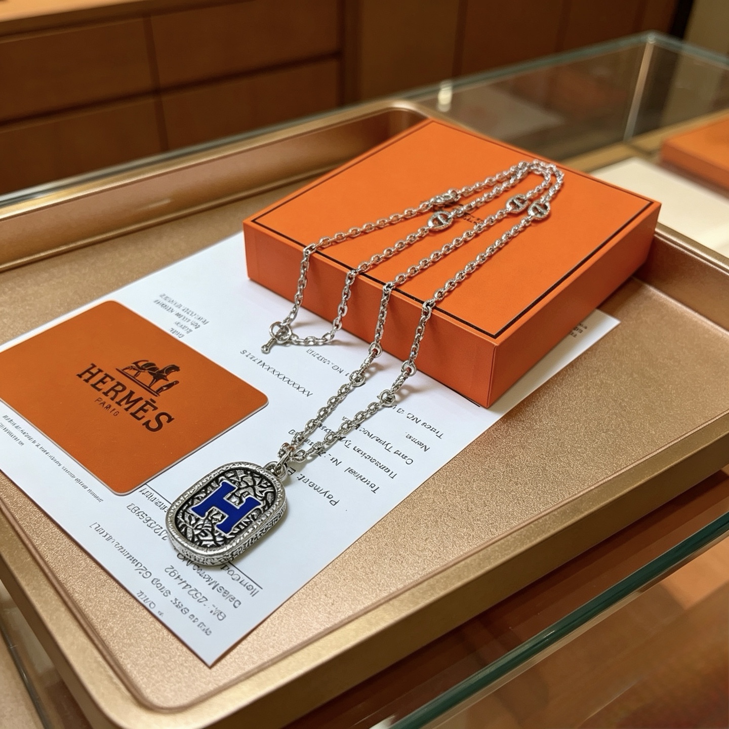 🌀🌟HERMES  爱马仕项链 猪鼻子项链系列首饰 进口定制.高端链条经典搭配 新品 简单时尚🌟专柜一致